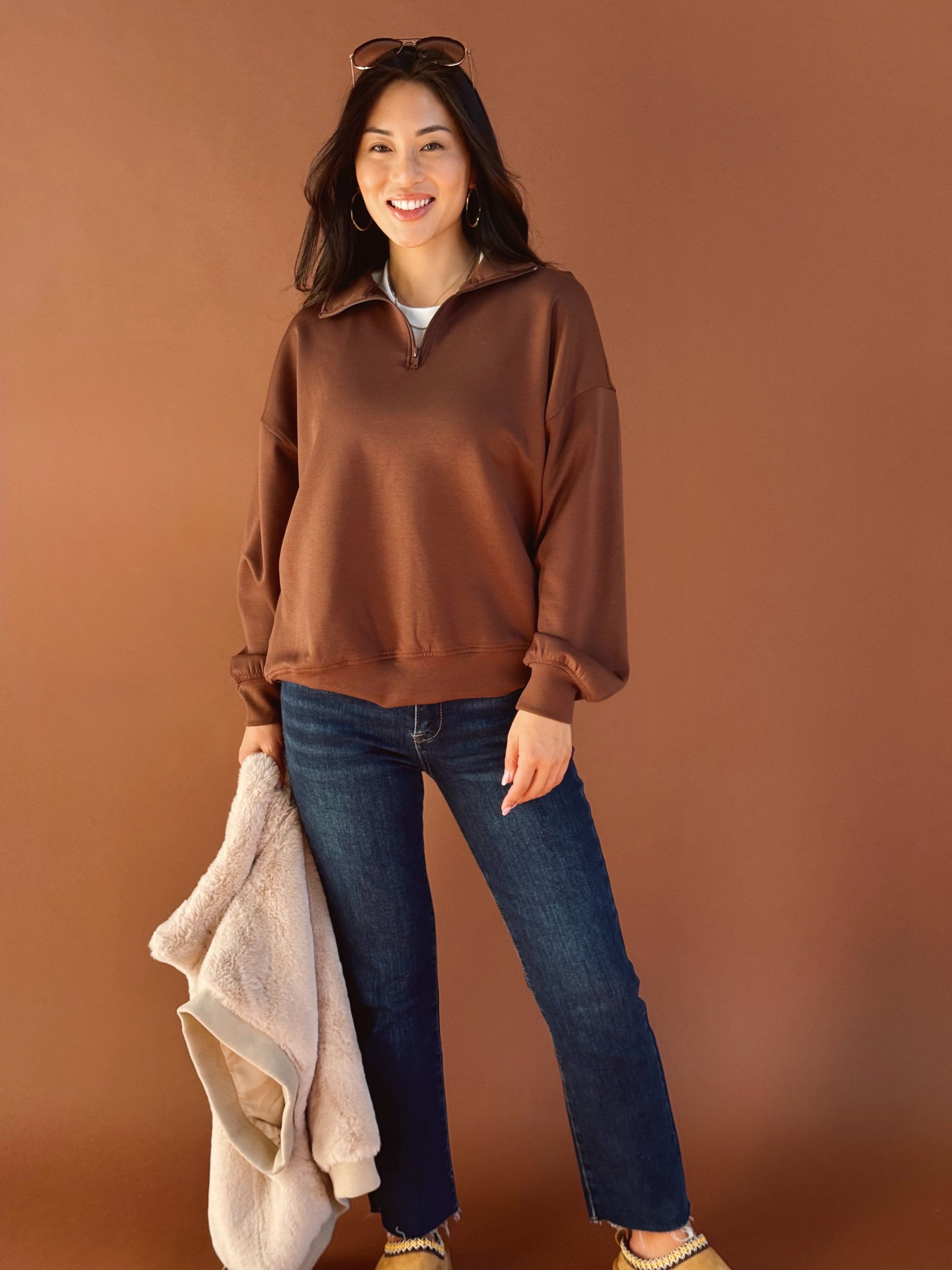 Changing of the Leaves Sweatshirt - BROWN - Storetradenest SWEATSHIRT
