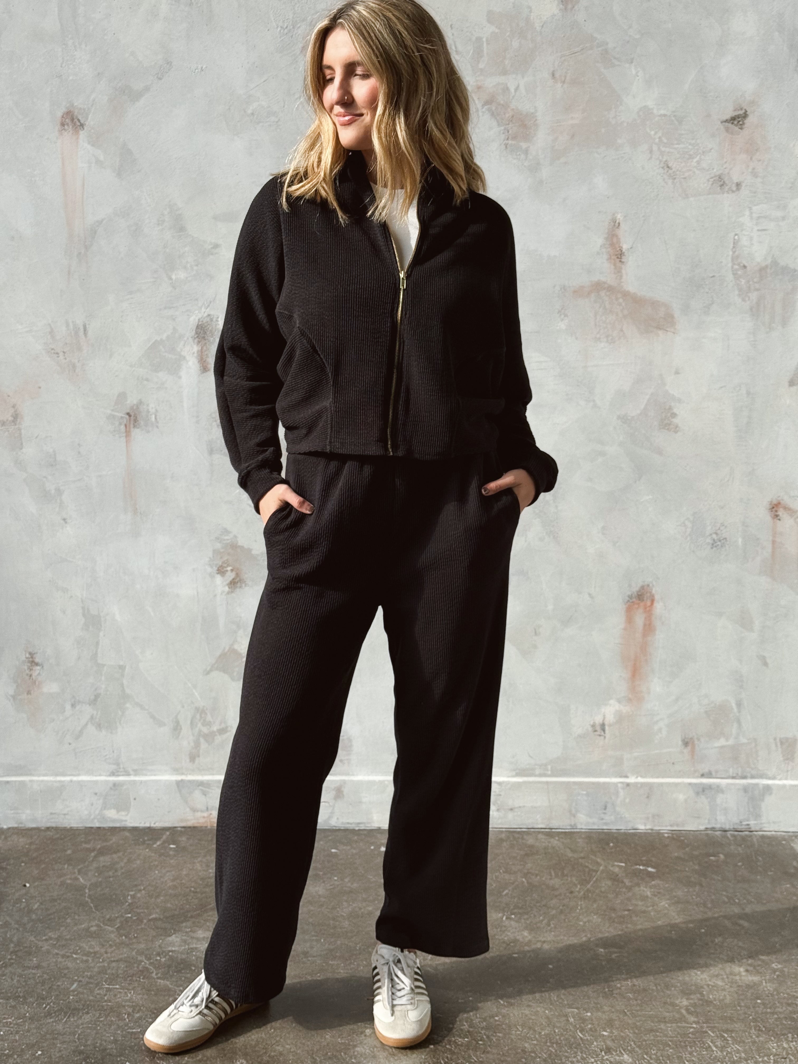 Afterglow Zip Up Jacket - BLACK - Storetradenest JACKET