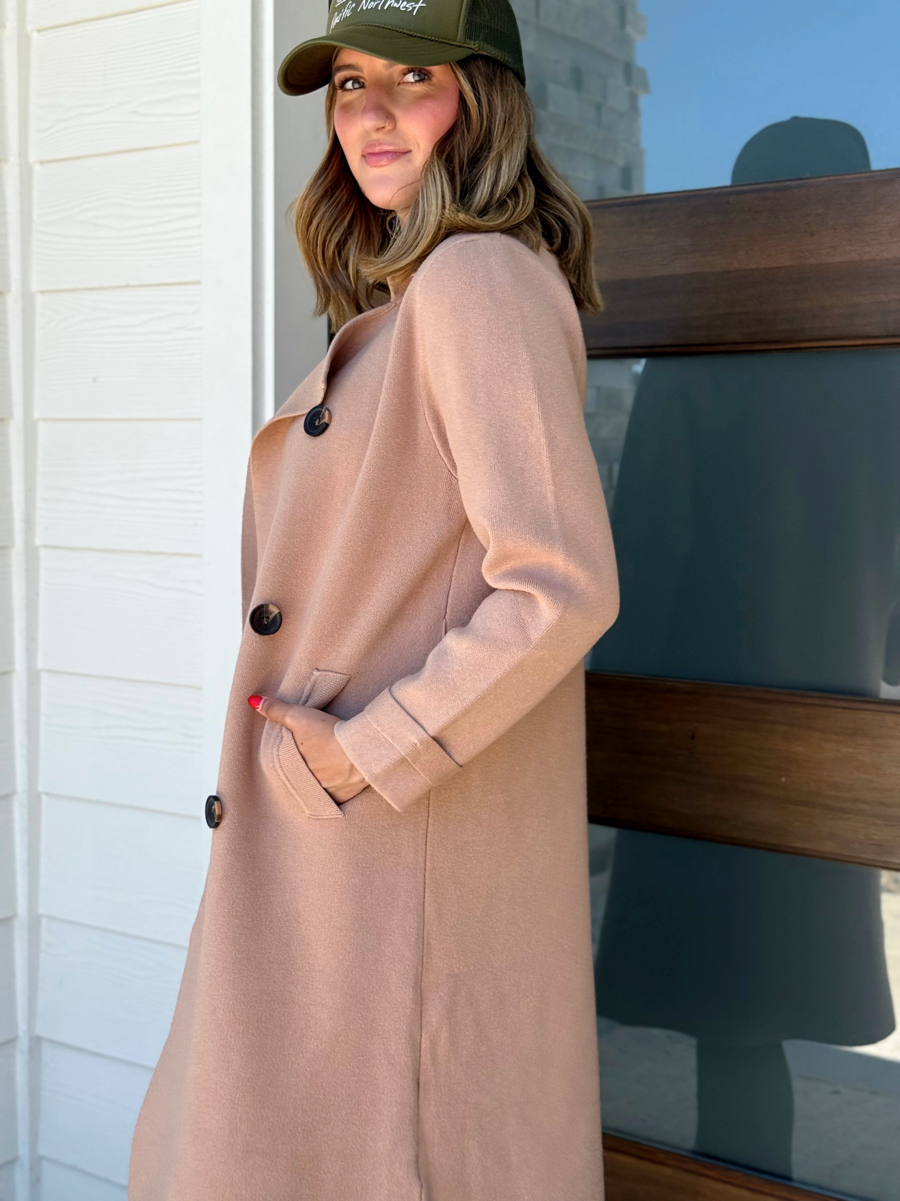 Anastasia Sweater Coat - MACCHIATO - Storetradenest JACKET