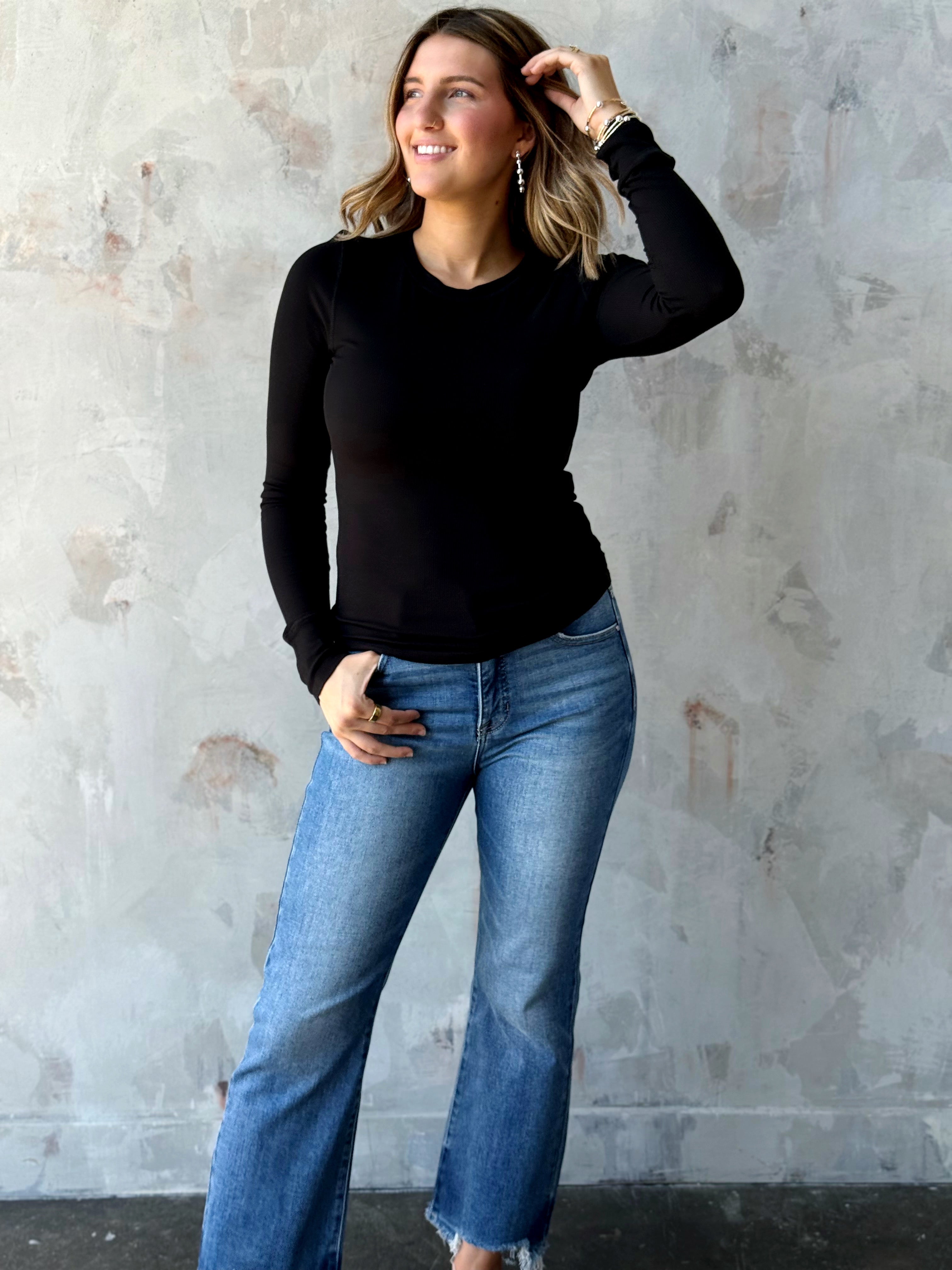 Asher Top - BLACK - Storetradenest L/S SHIRT