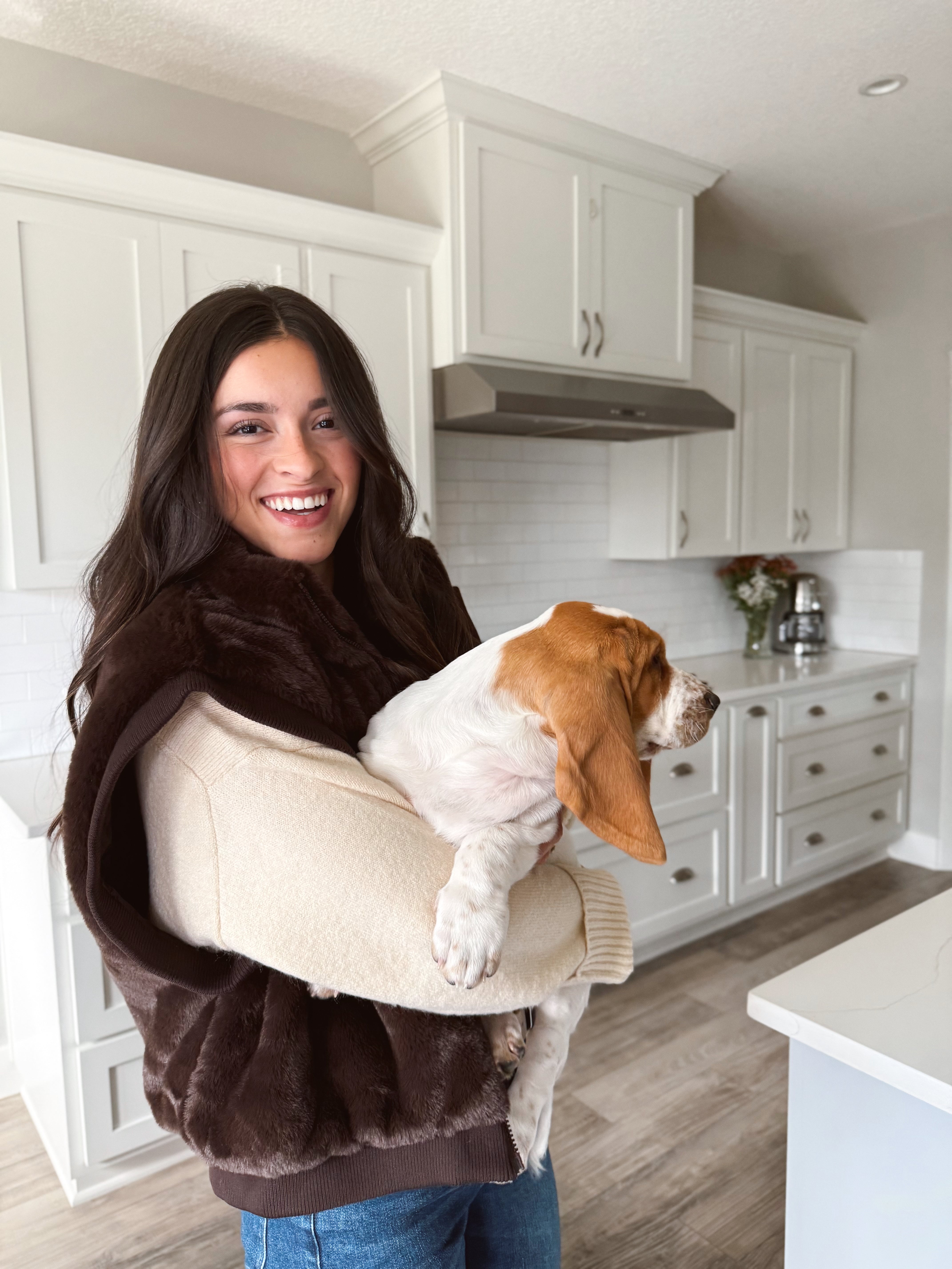 Becky Faux Fur Vest - BROWN - Storetradenest VEST