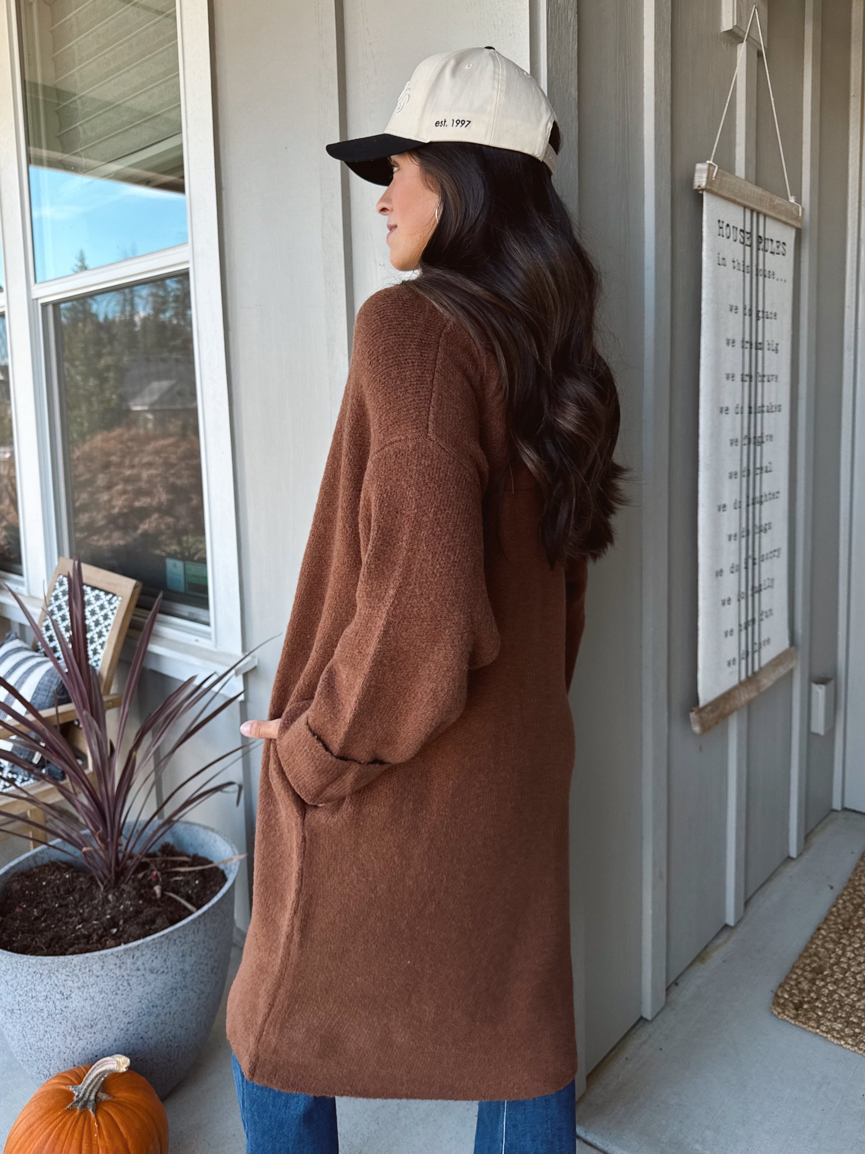 Betty June Cardigan - CHESTNUT - Storetradenest Cardigan