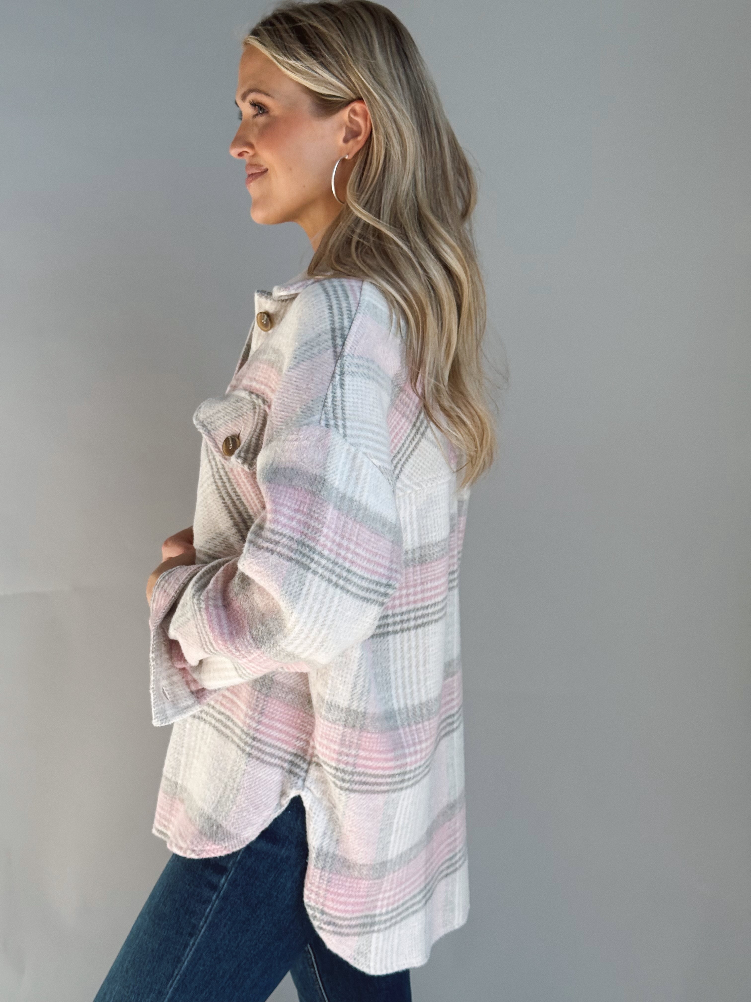 Campfire Shacket - TAUPE/PINK - Storetradenest JACKET