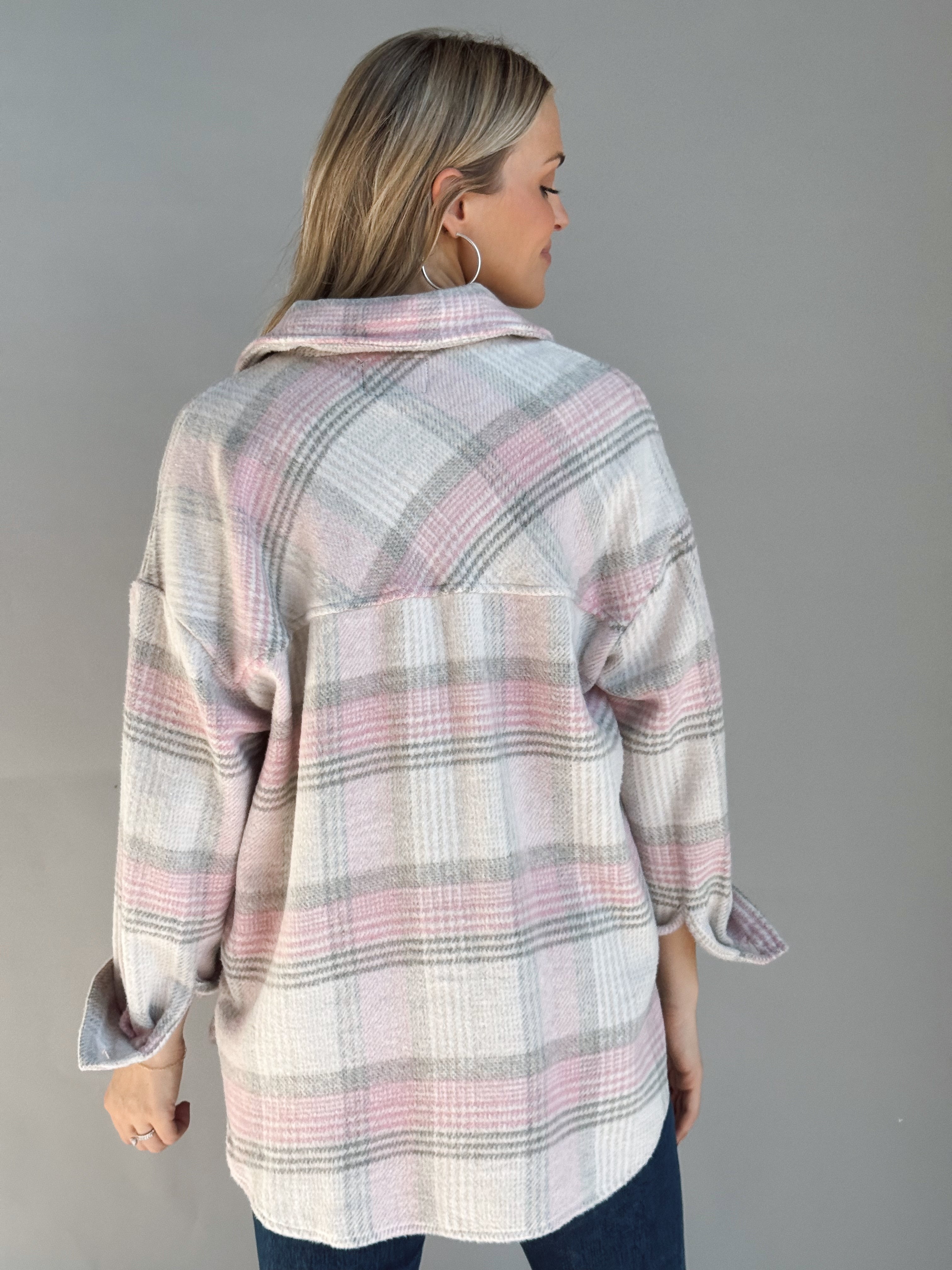 Campfire Shacket - TAUPE/PINK - Storetradenest JACKET