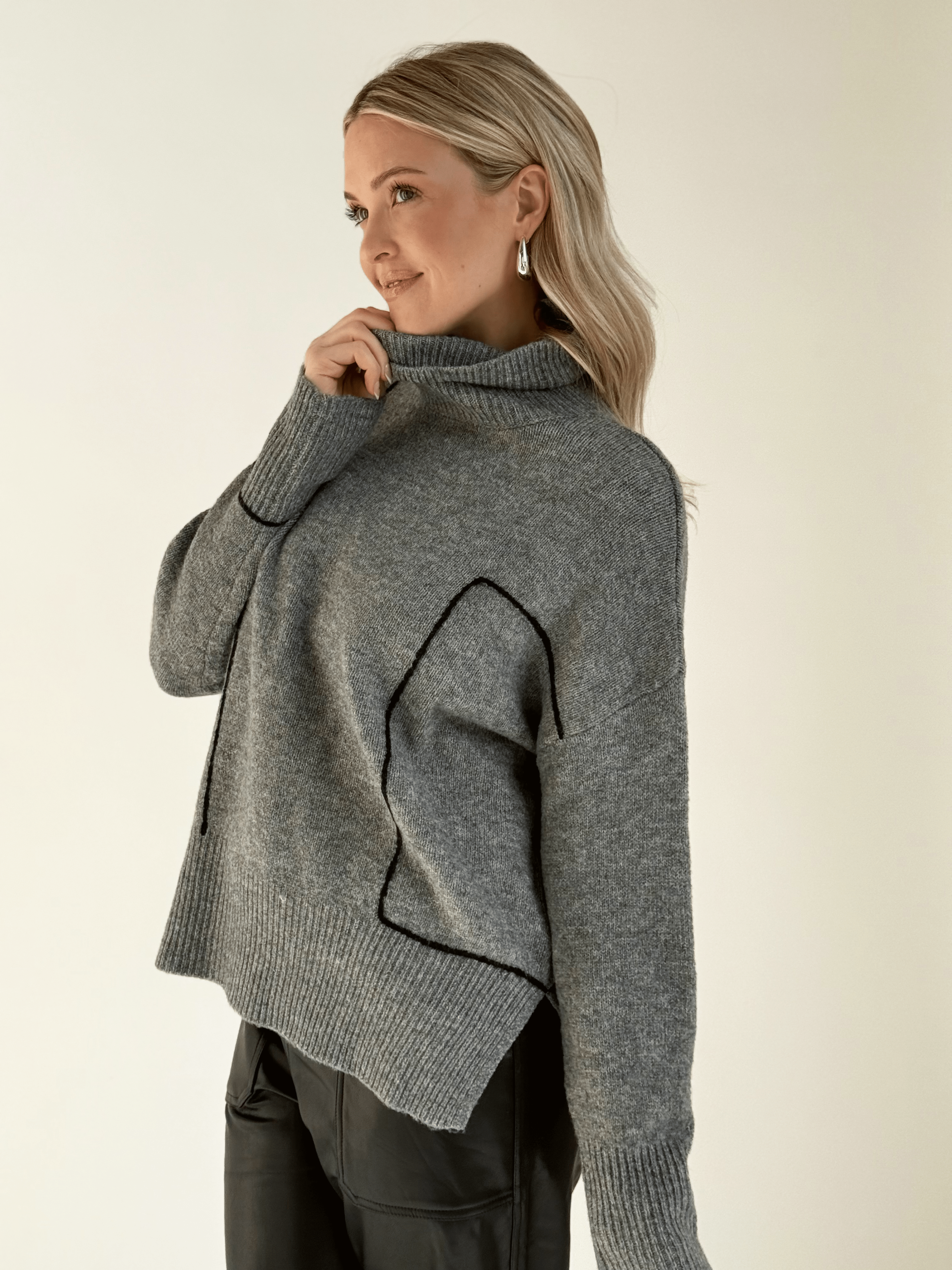 Carissa Sweater - HEATHER GREY - Storetradenest SWEATER