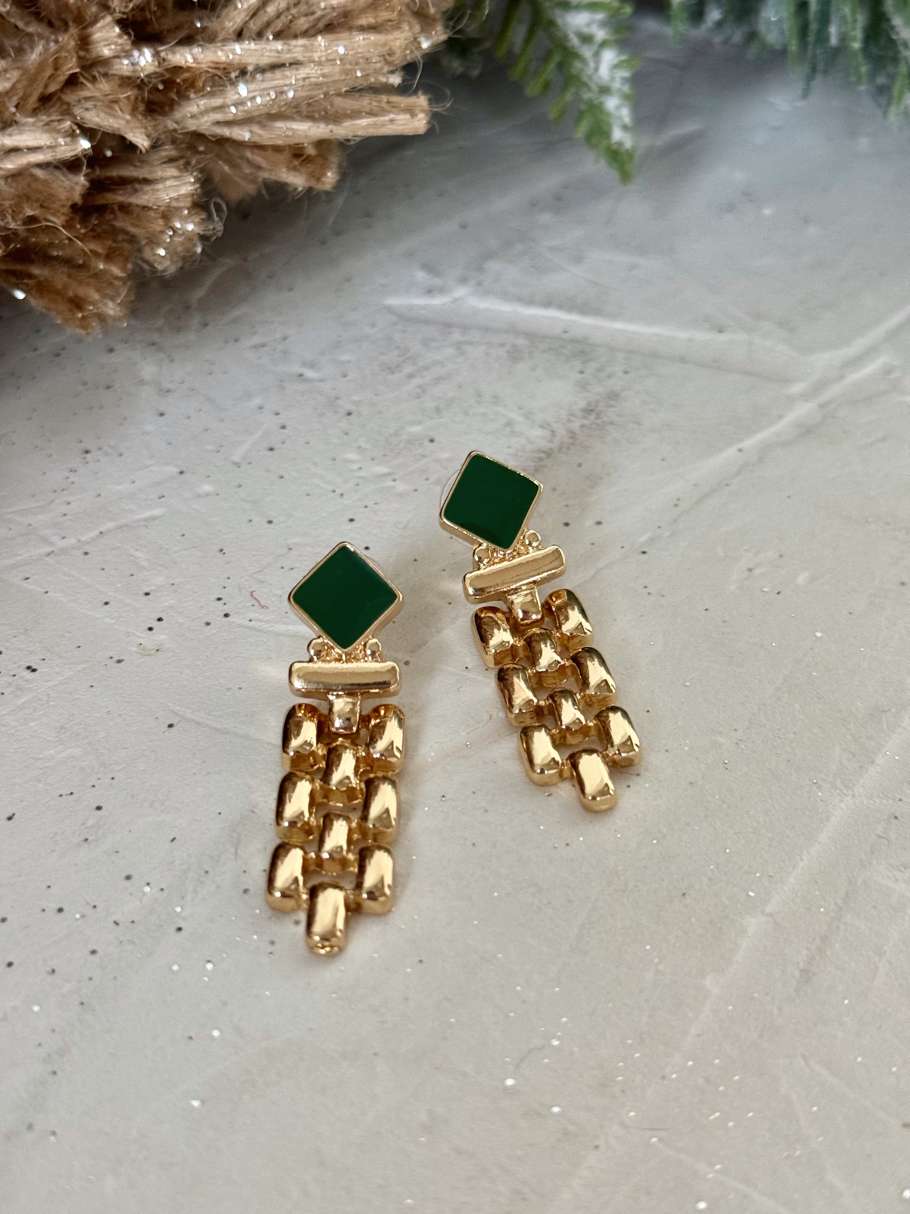 Cascade Earring - GREEN - Storetradenest EARRINGS