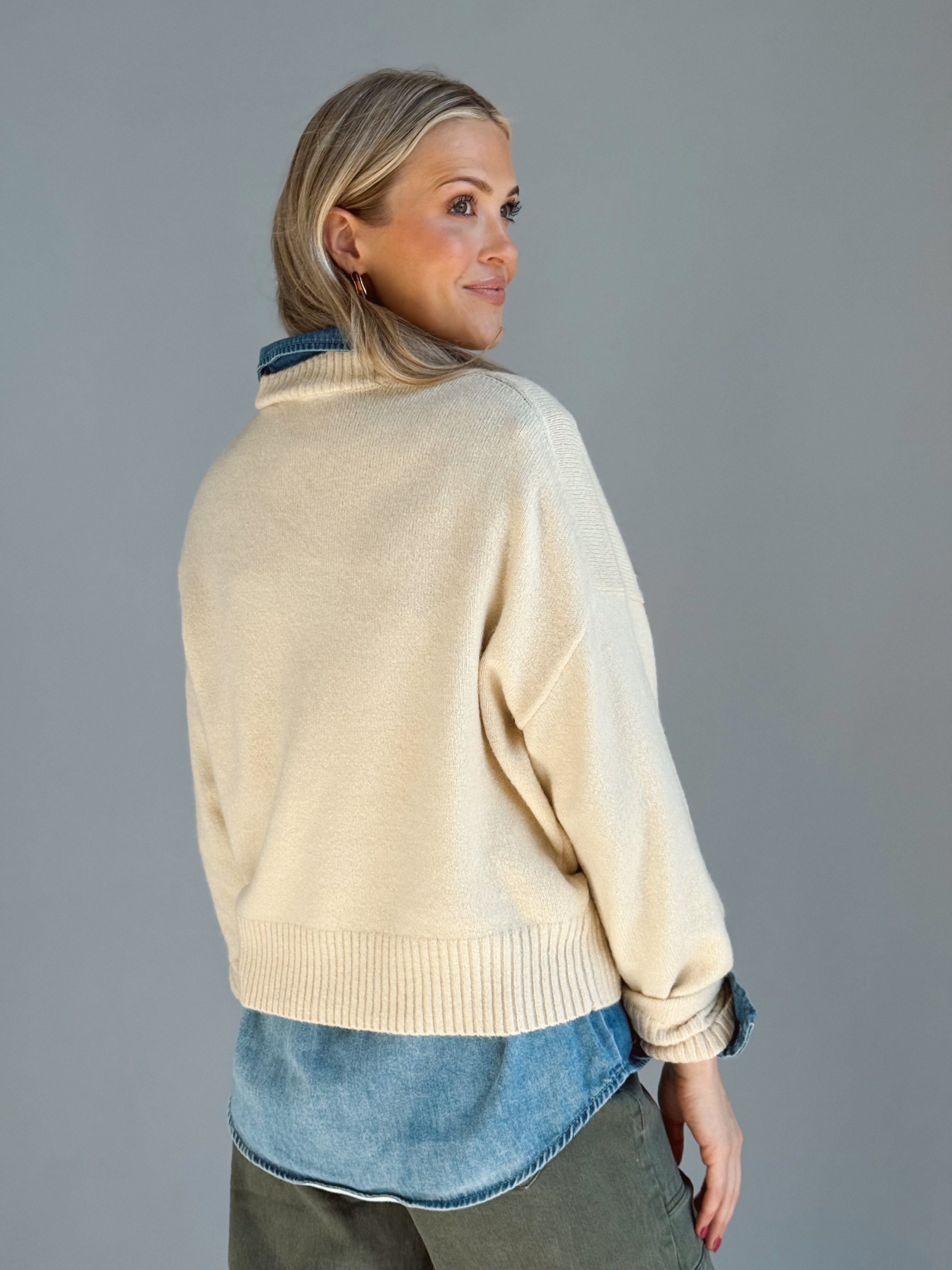 Chai Cream Sweater - ALPACA - Storetradenest SWEATER