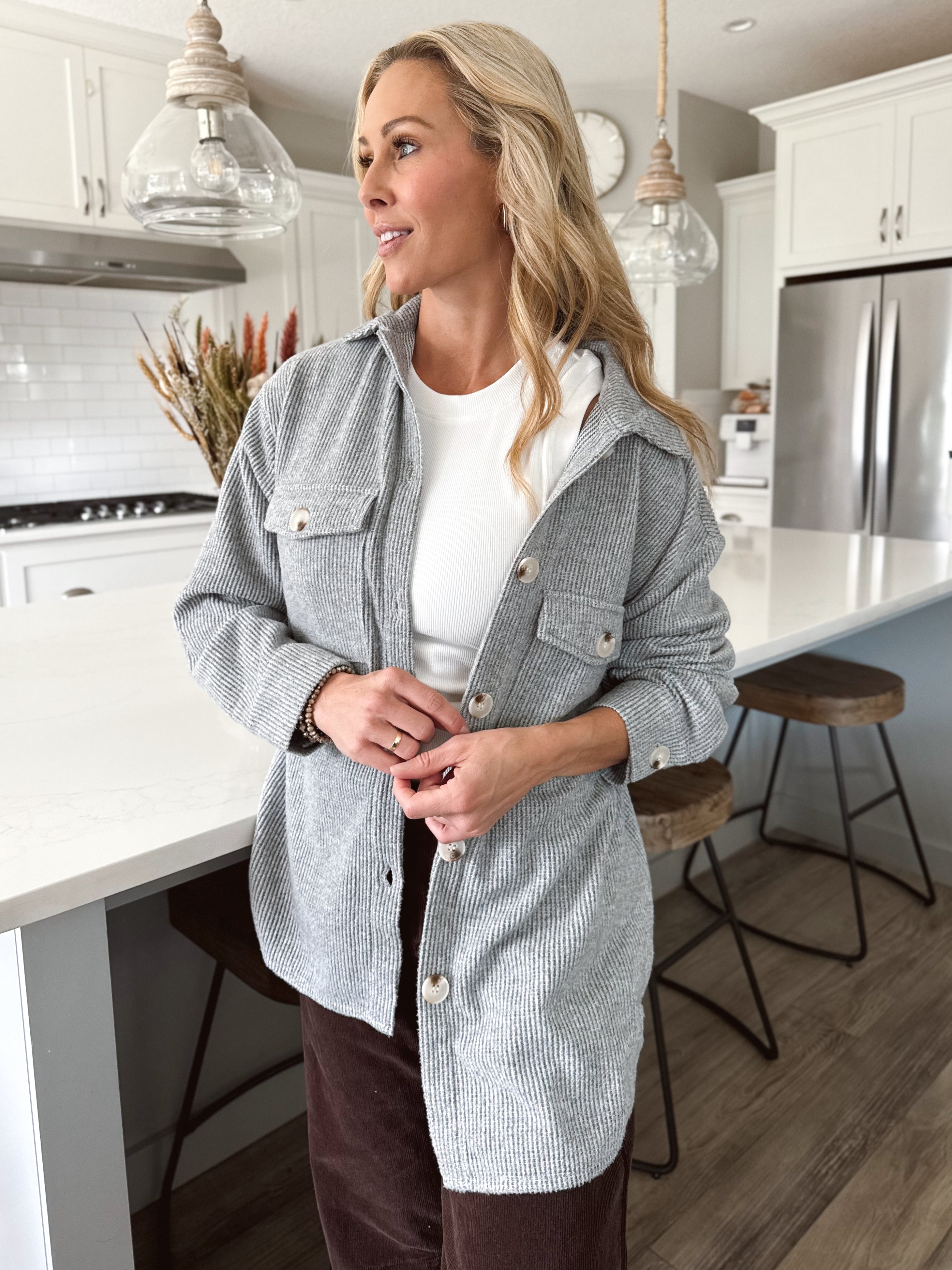 Chesapeake Shacket - HEATHER GREY - Storetradenest JACKET