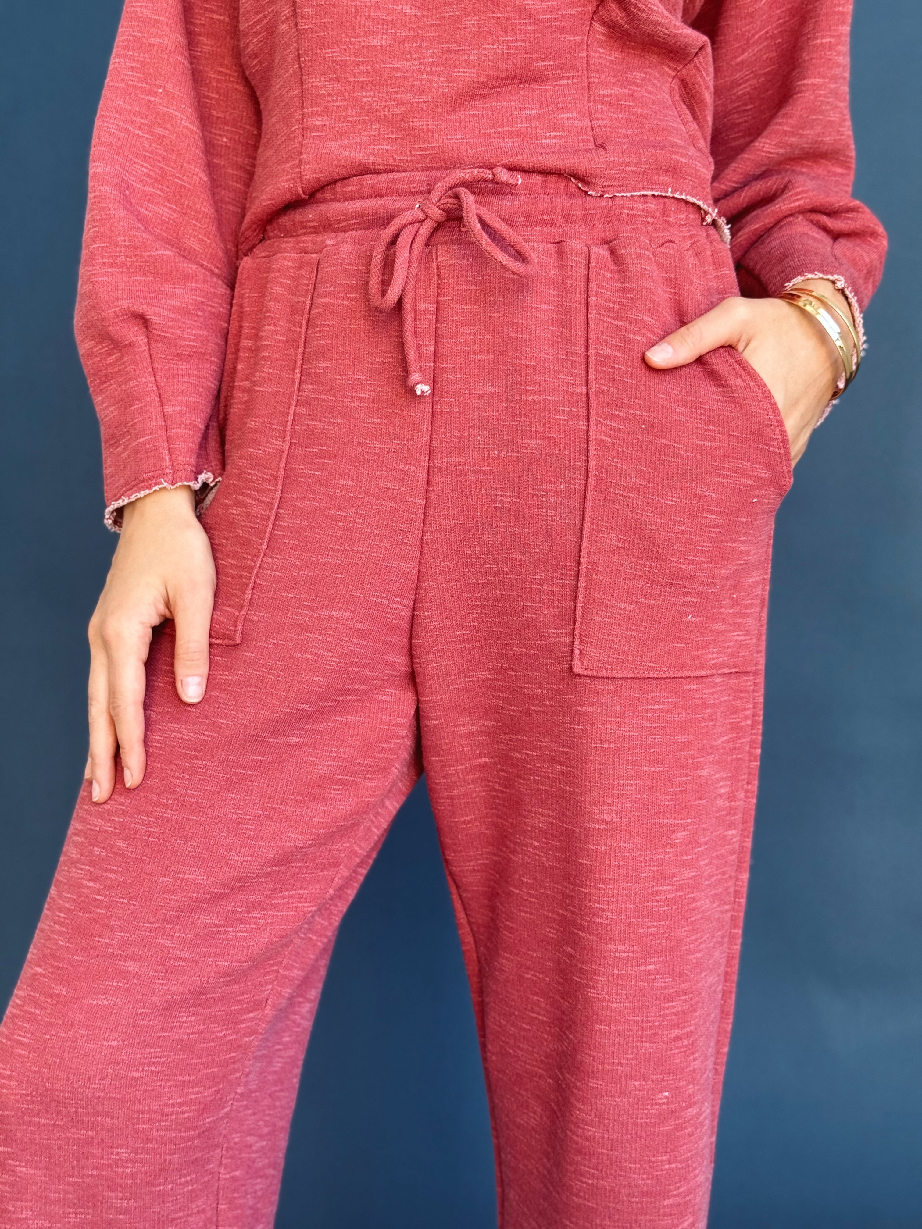 Coffee Run Sweatpants - MARSALA - Storetradenest Sweatpants