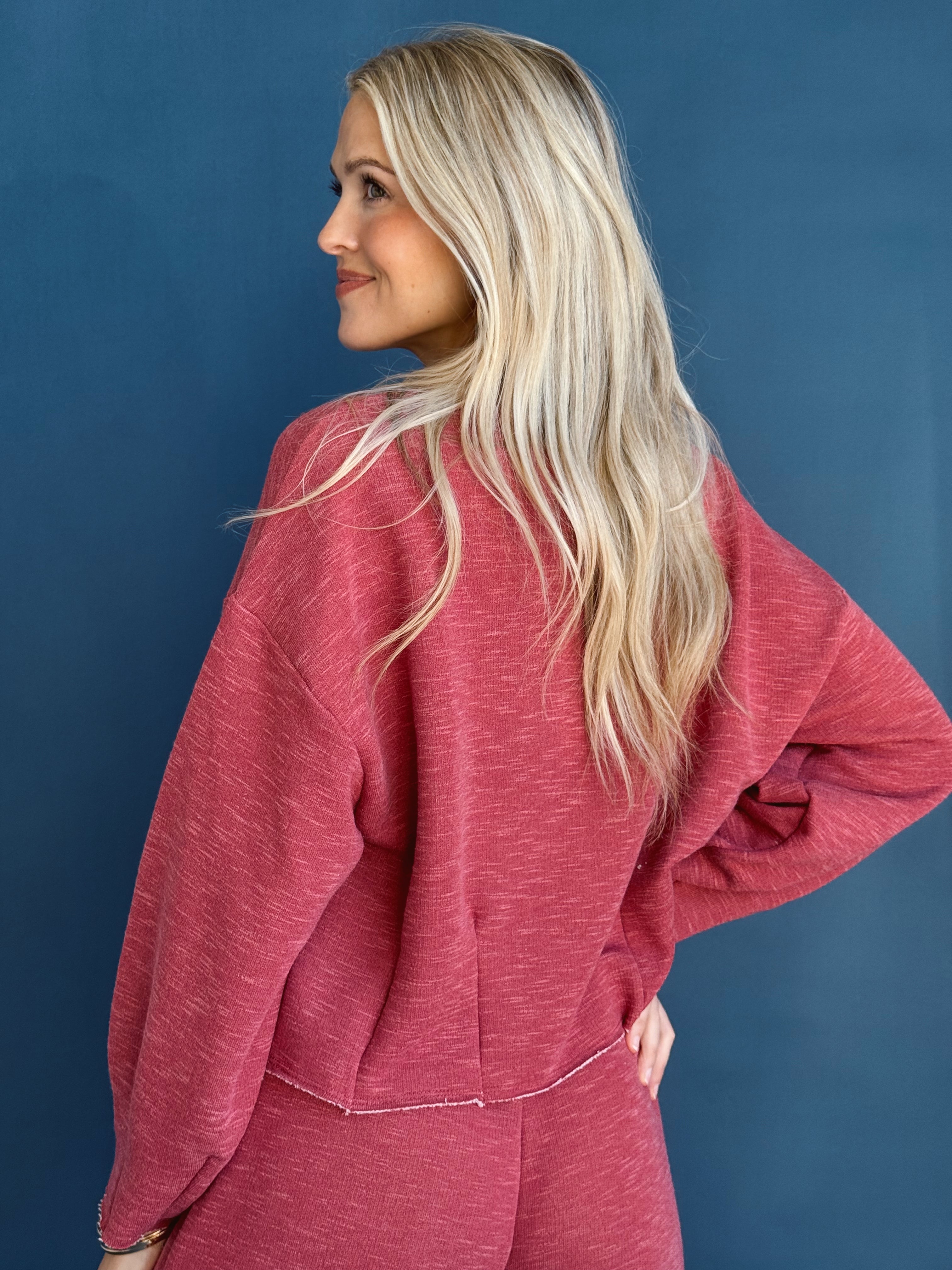 Coffee Run Sweatshirt - MARSALA - Storetradenest SWEATSHIRT