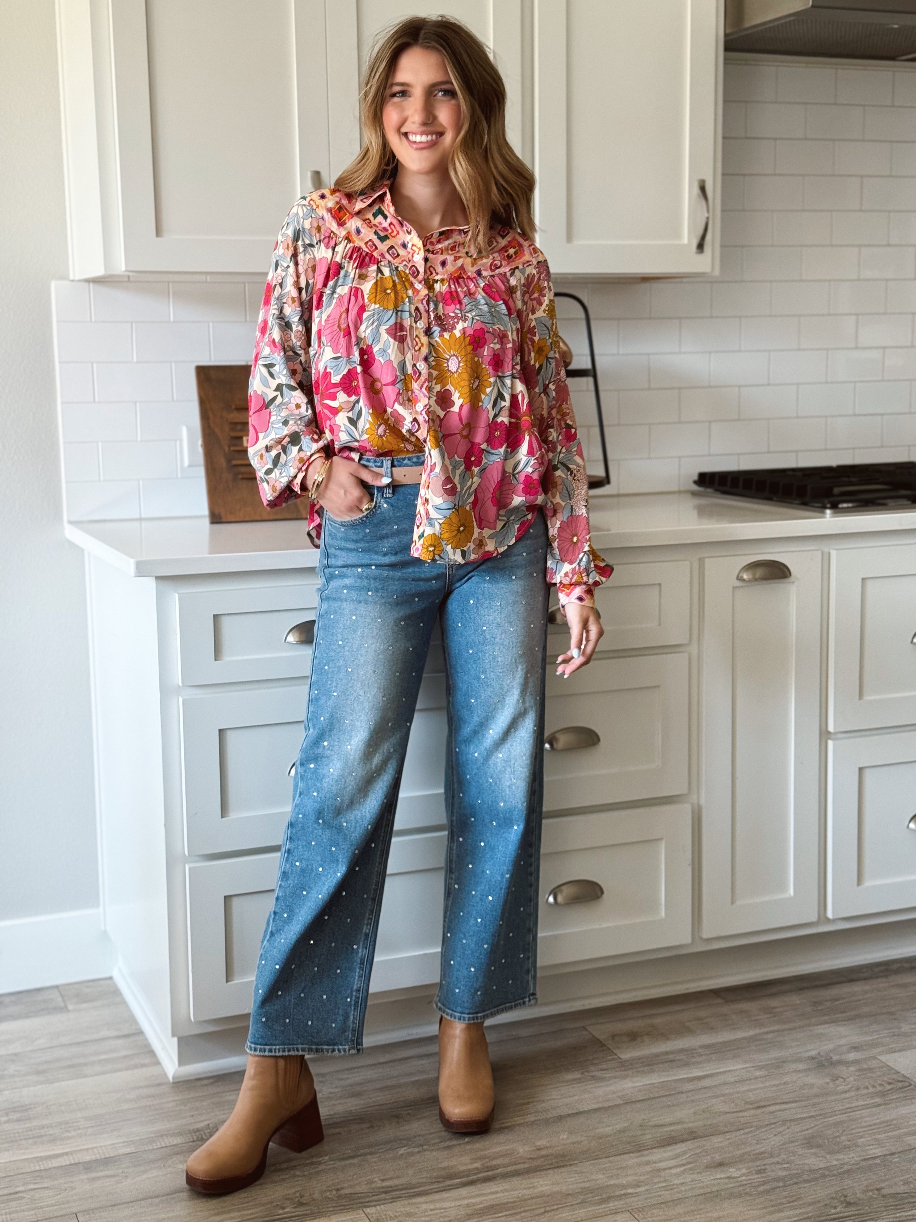 Darlene Blouse - ROSE MIX - Storetradenest BLOUSE