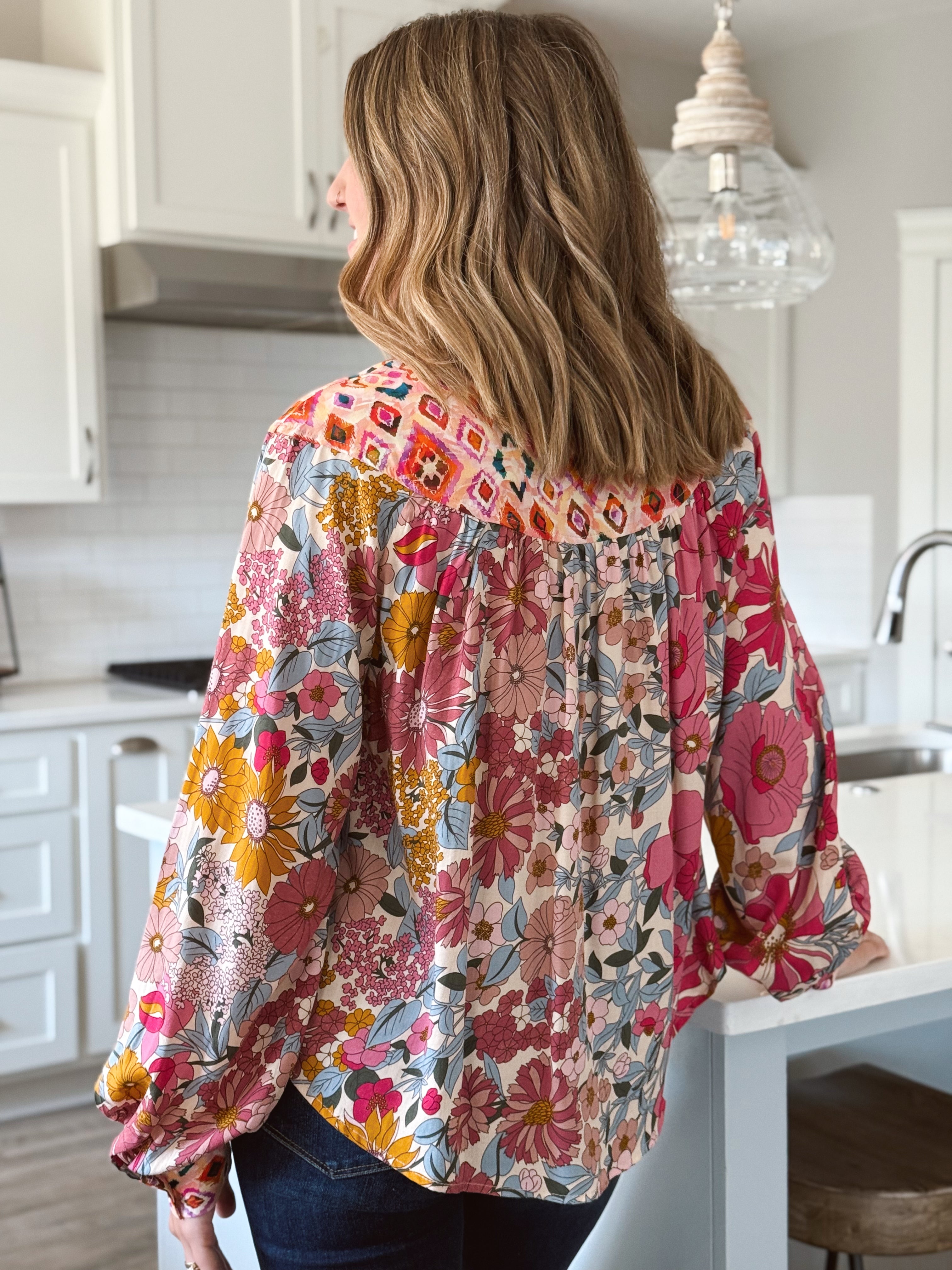 Darlene Blouse - ROSE MIX - Storetradenest BLOUSE