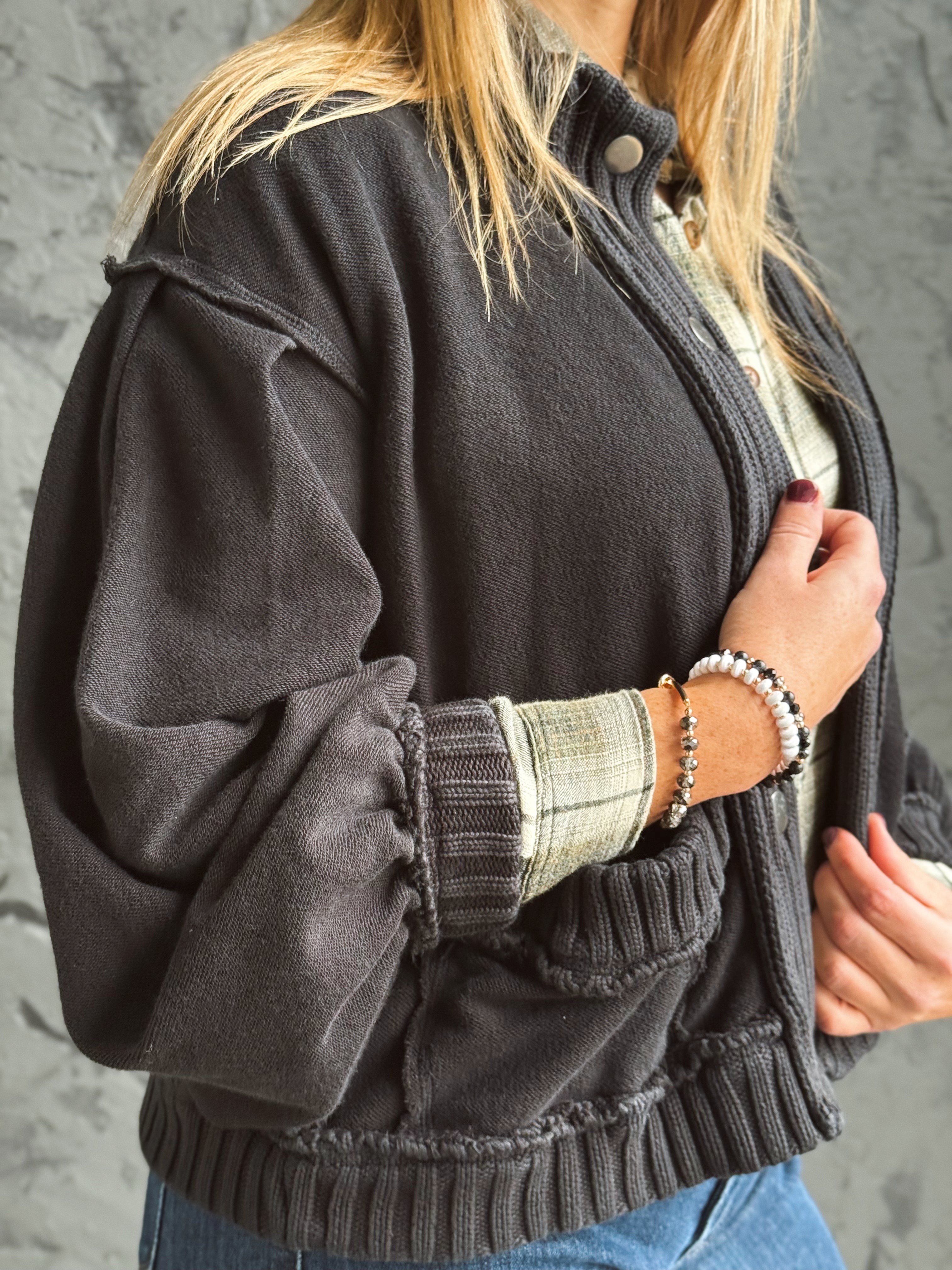 Daydream Cardigan - BLACK - Storetradenest JACKET