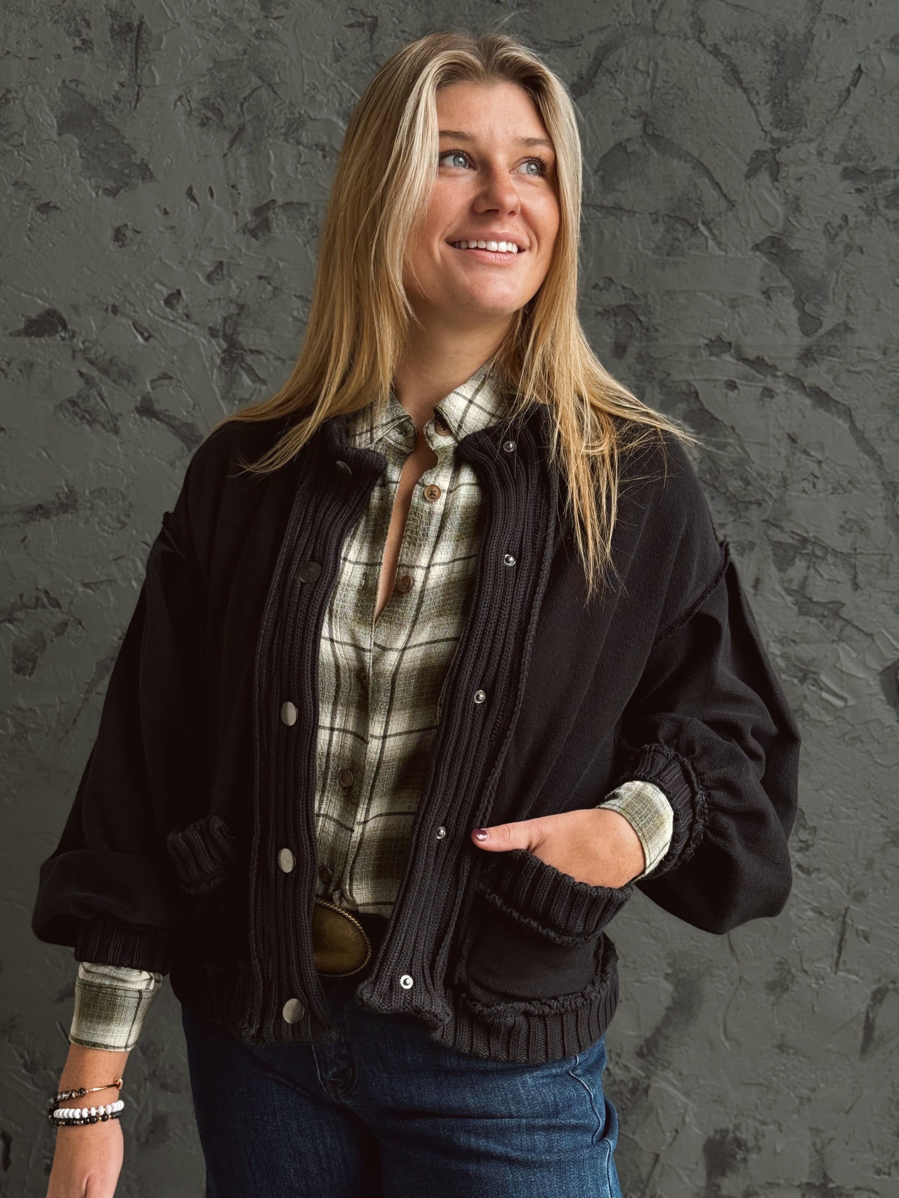 Daydream Cardigan - BLACK - Storetradenest JACKET