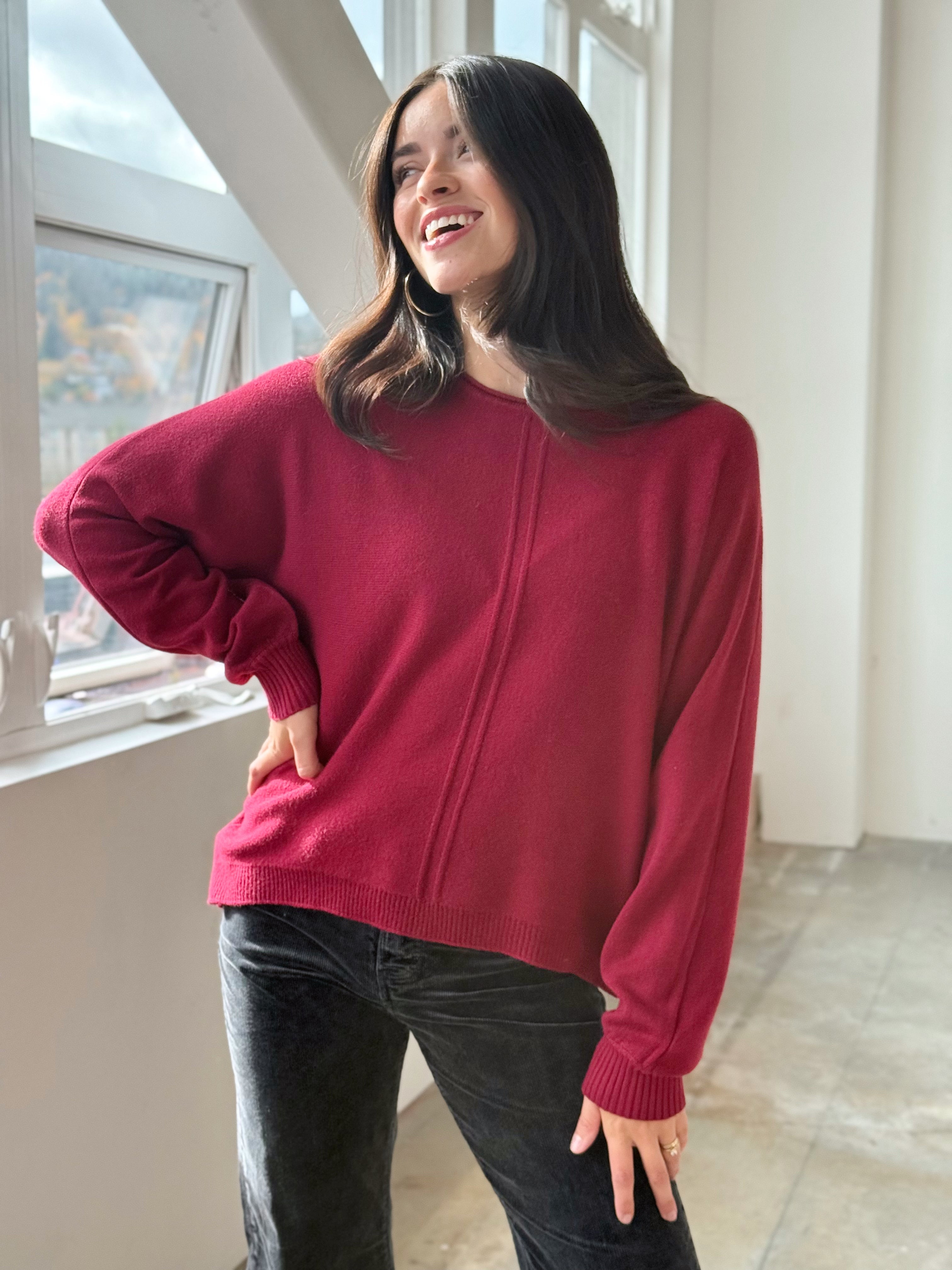 Deal Seeker Sweater - CABERNET - Storetradenest SWEATER