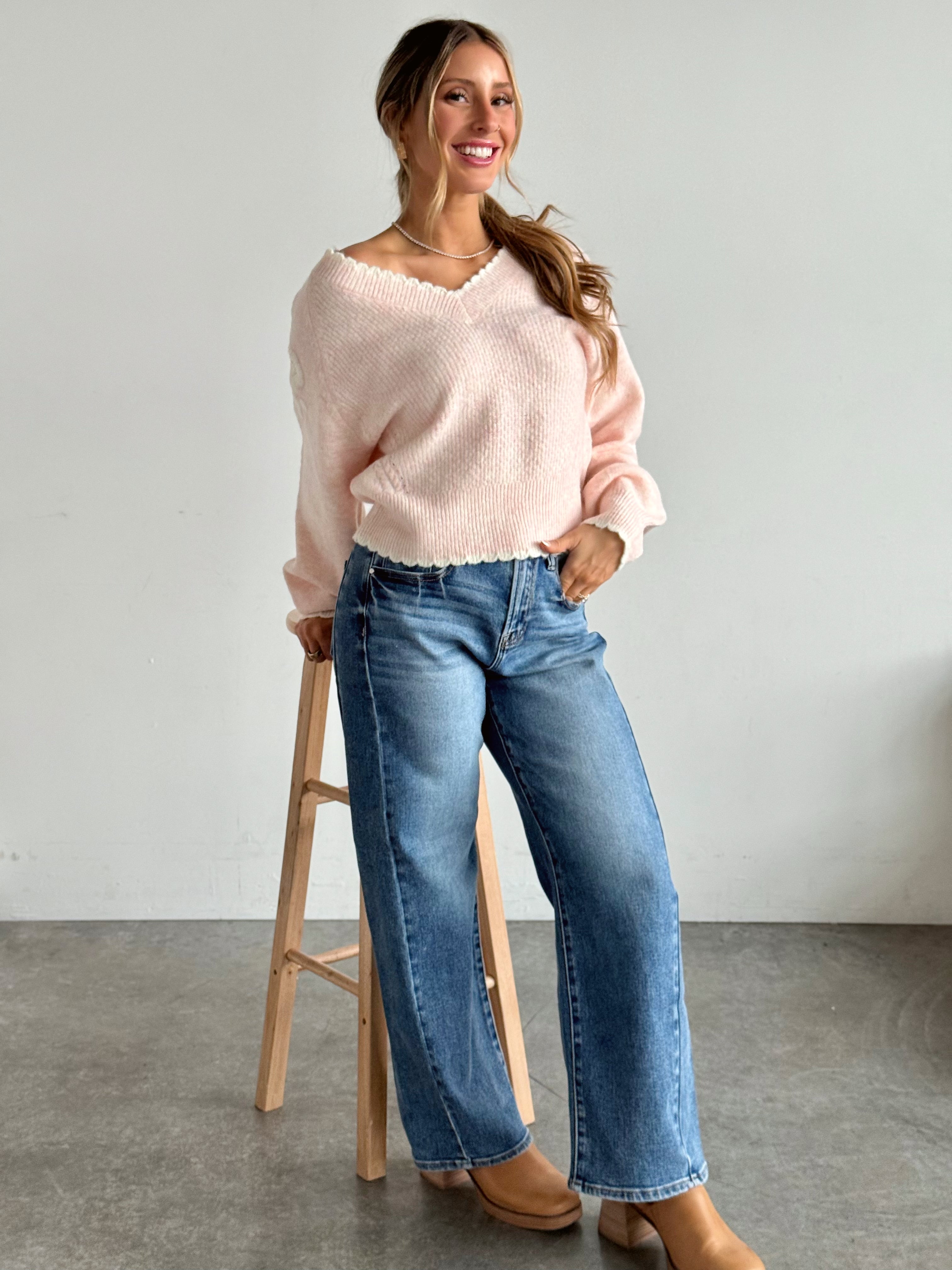 Eloise Sweater - LIGHT PINK - Storetradenest SWEATER