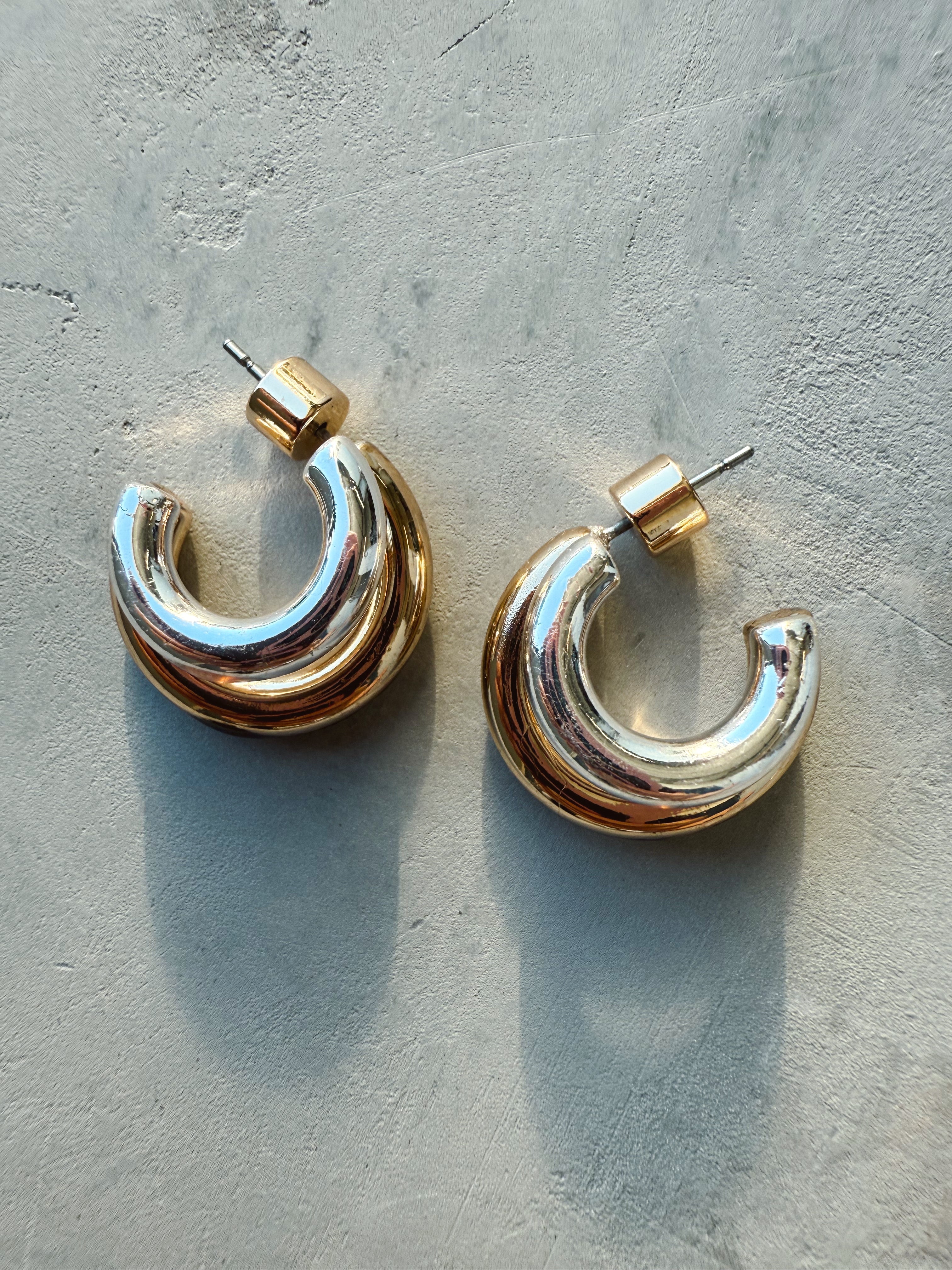 Farrah Earrings - GOLD/SILVER - Storetradenest EARRINGS