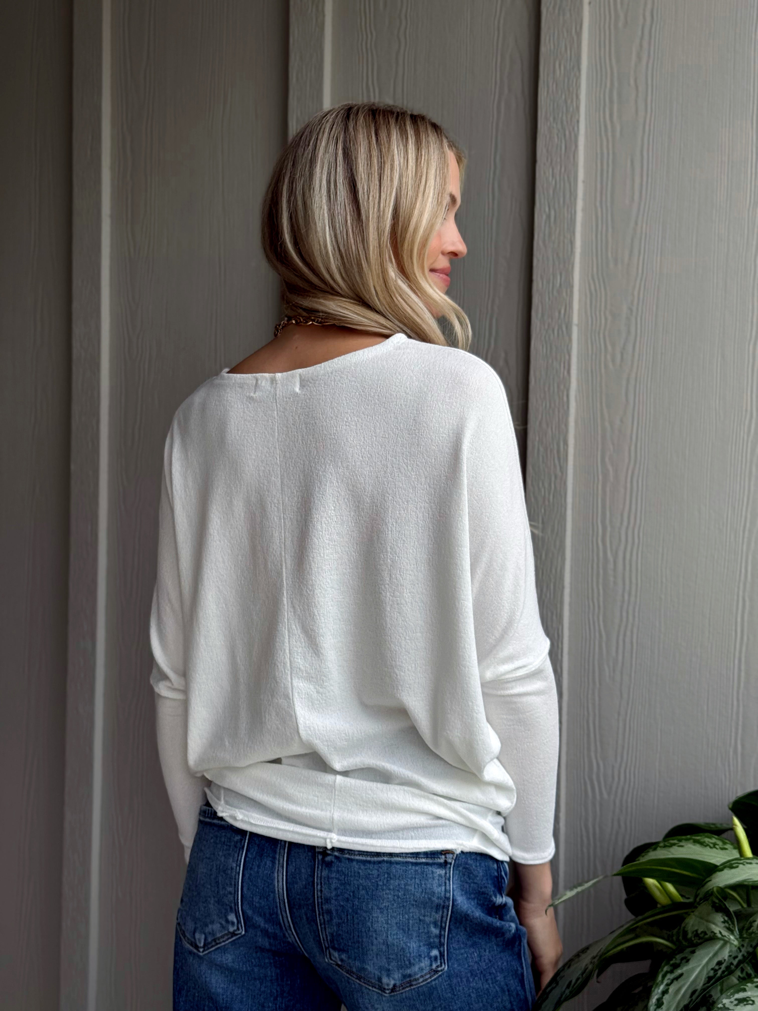 Favorite Comfy Tunic - IVORY - Storetradenest L/S Shirt