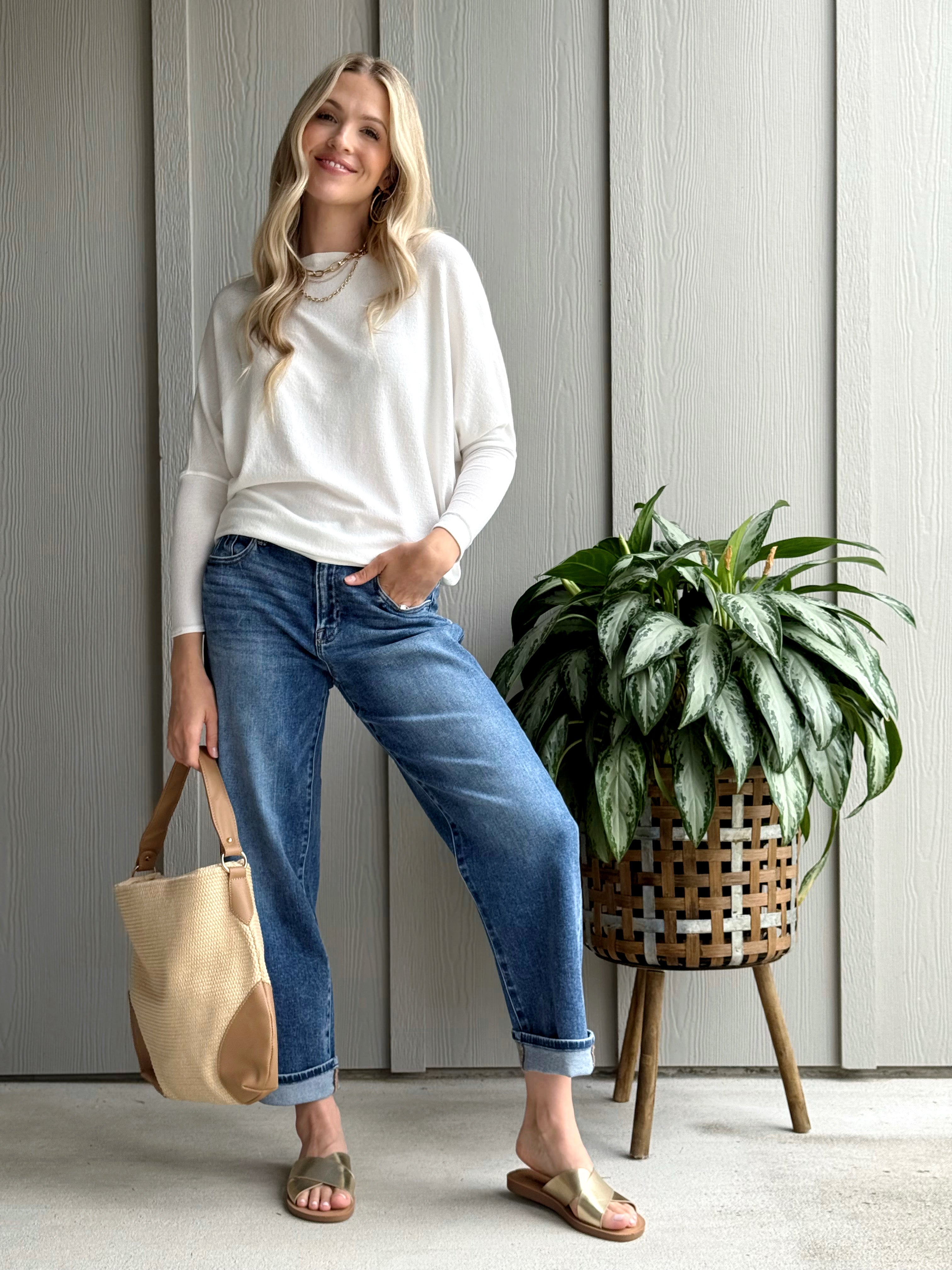 Favorite Comfy Tunic - IVORY - Storetradenest L/S Shirt