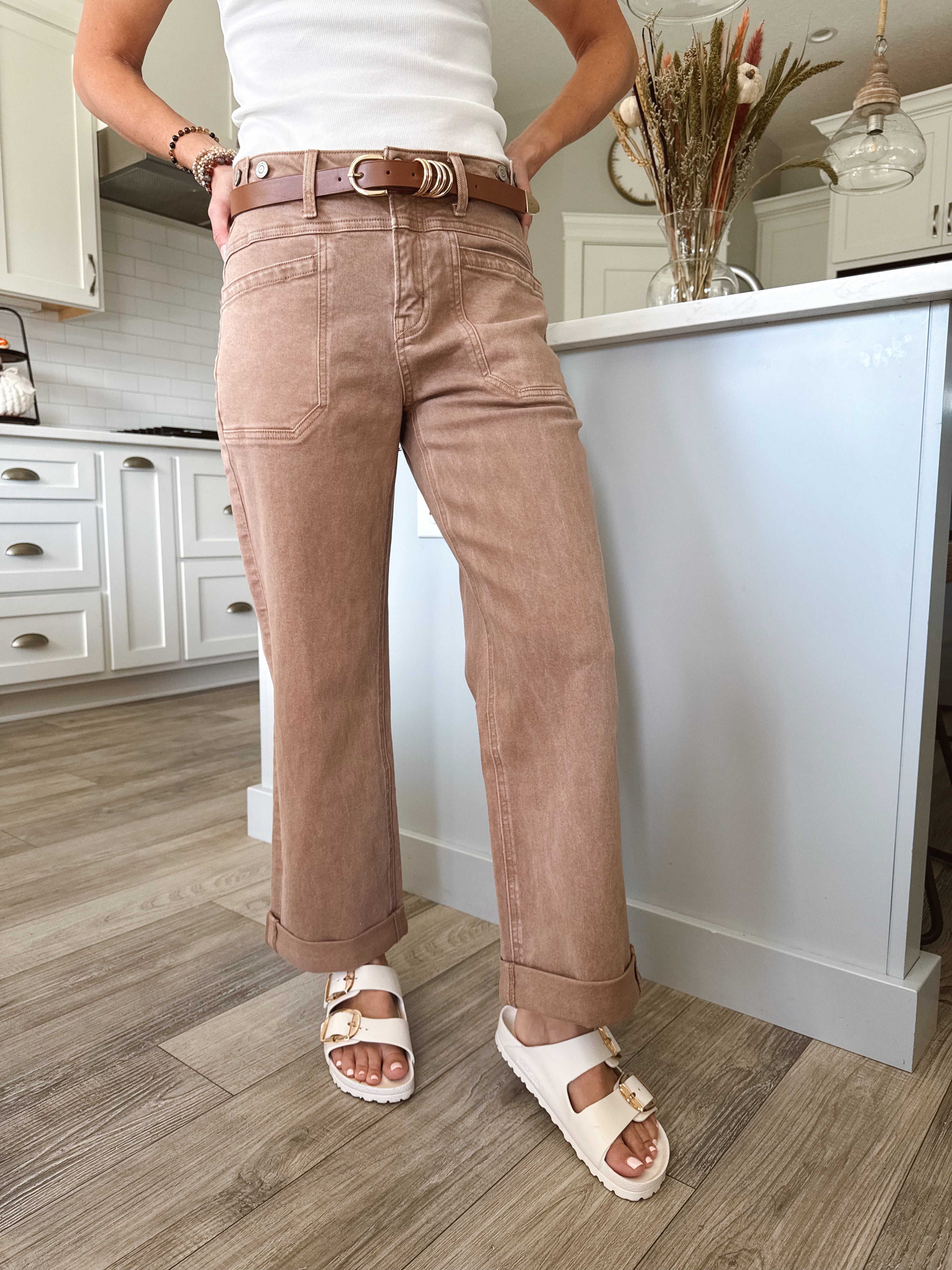 [FLYING MONKEY] Rhett Jean - WARM TAUPE - Storetradenest WIDE LEG