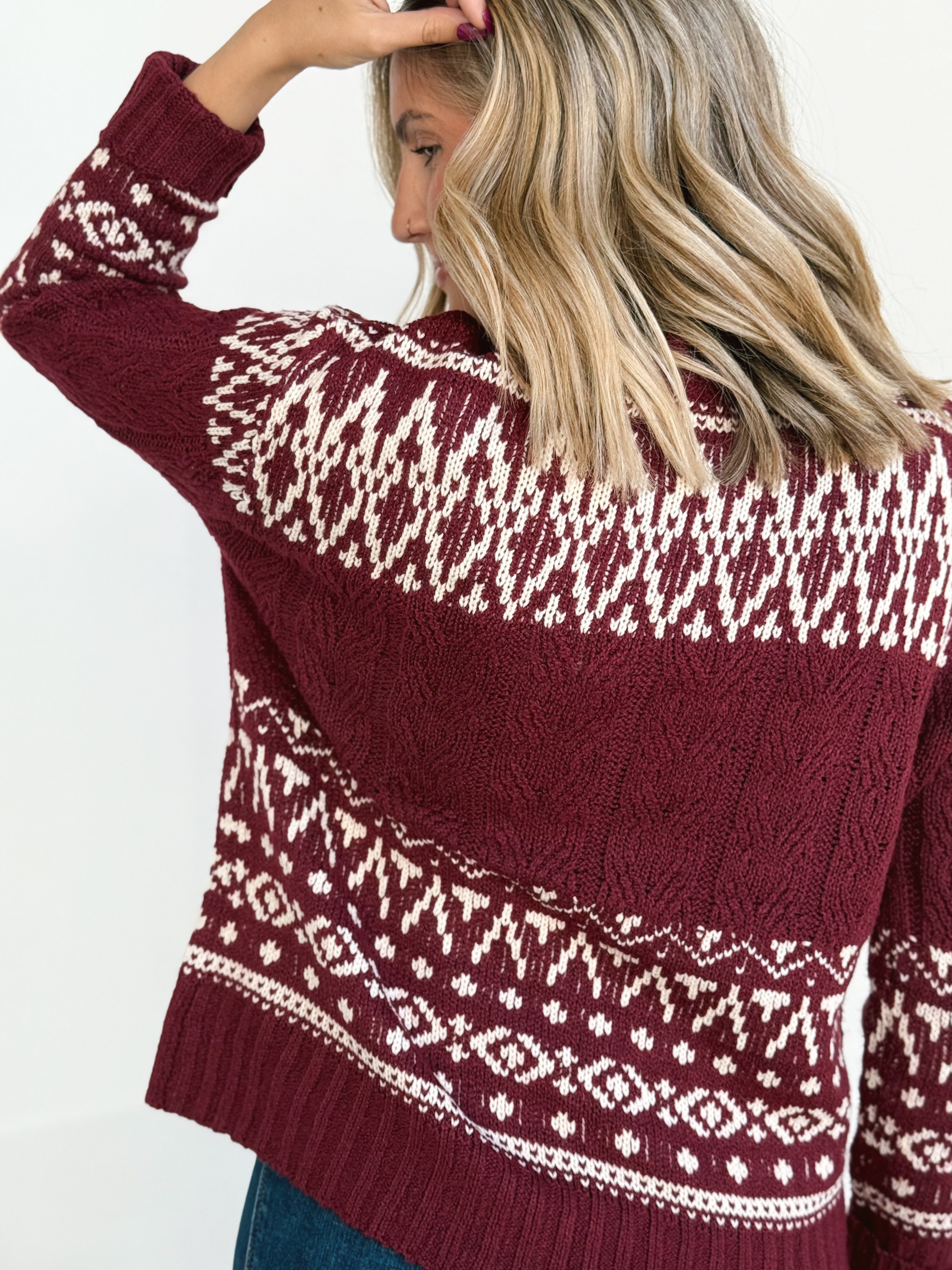 Hearth Sweater - WINE - Storetradenest SWEATER
