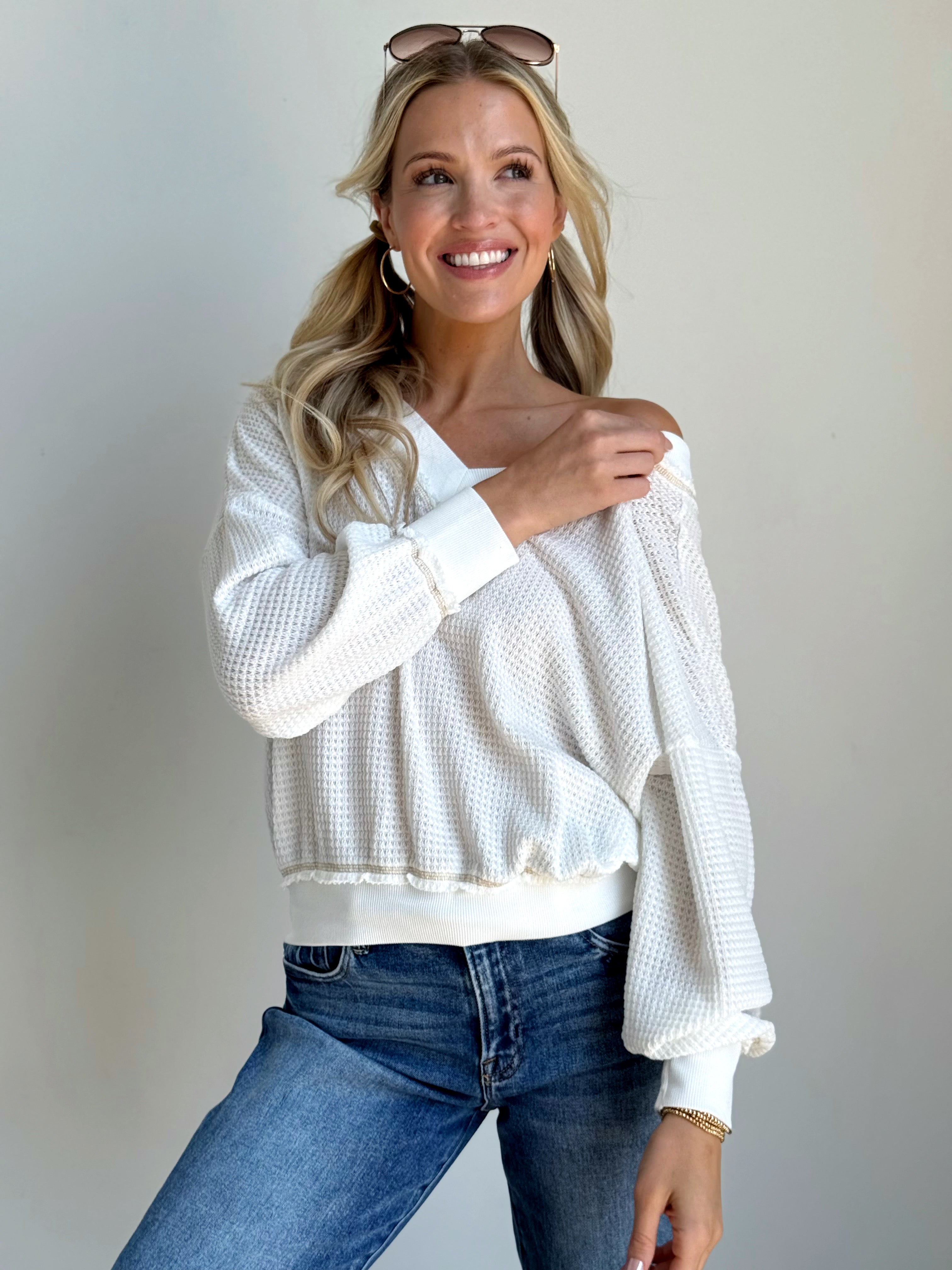 Holly Top - WHITE - Storetradenest L/S Shirt