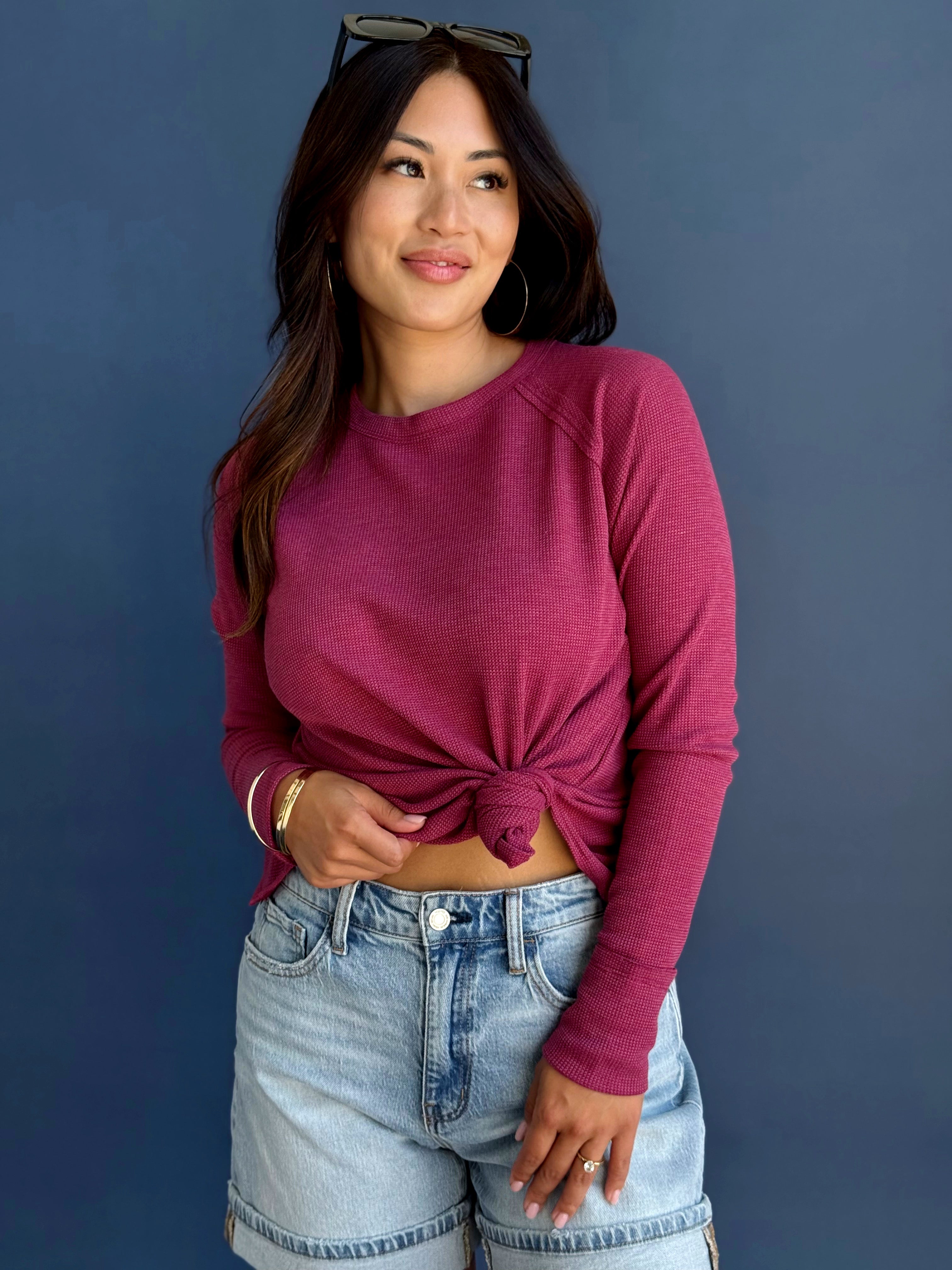 Jamie Top - CABERNET - Storetradenest L/S SHIRT