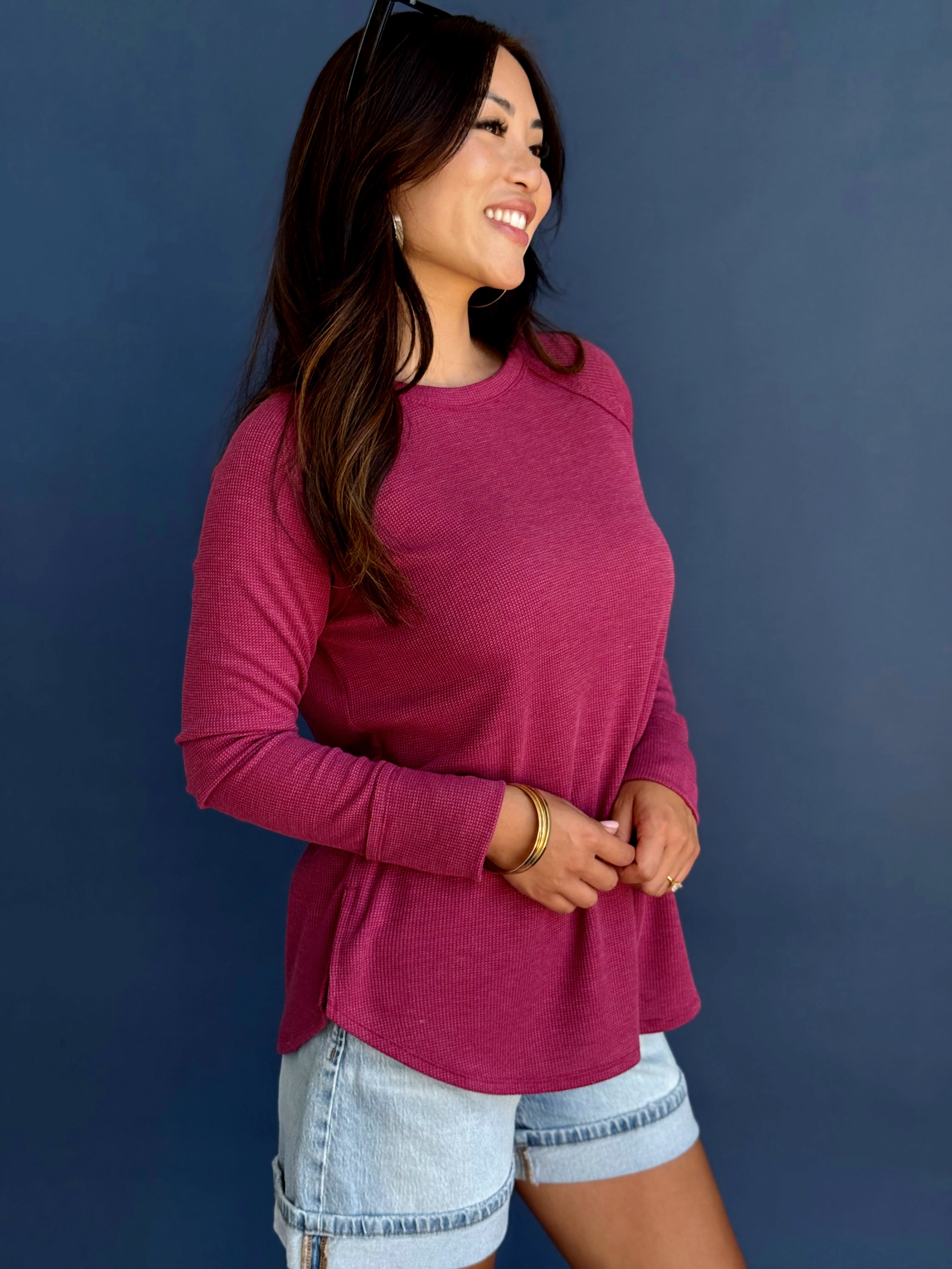 Jamie Top - CABERNET - Storetradenest L/S SHIRT