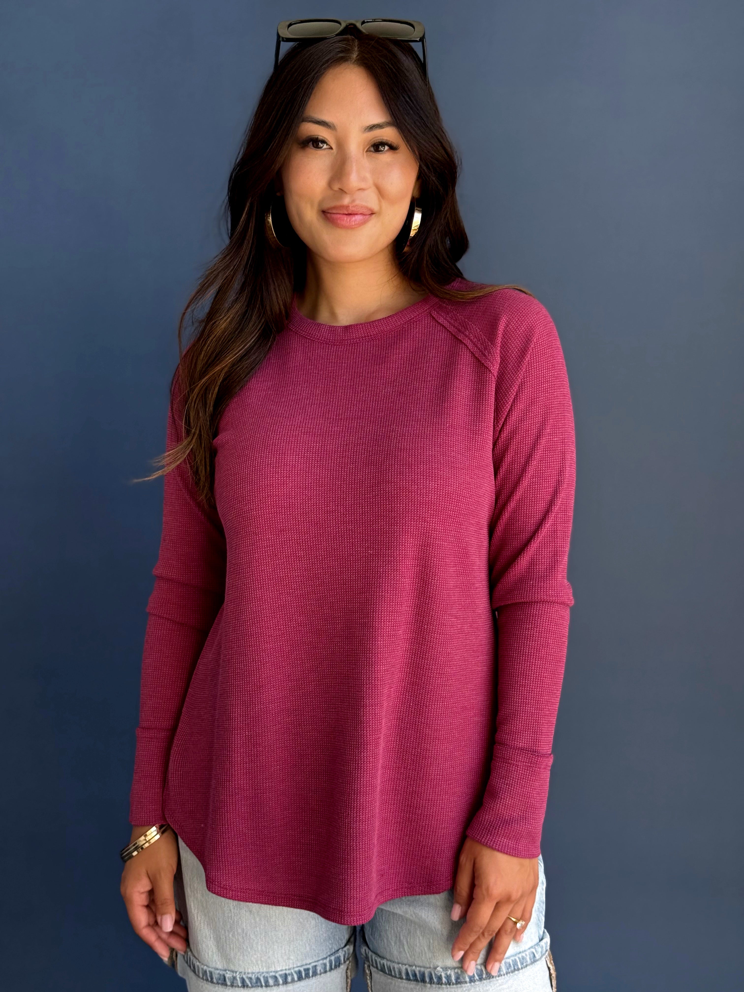 Jamie Top - CABERNET - Storetradenest L/S SHIRT