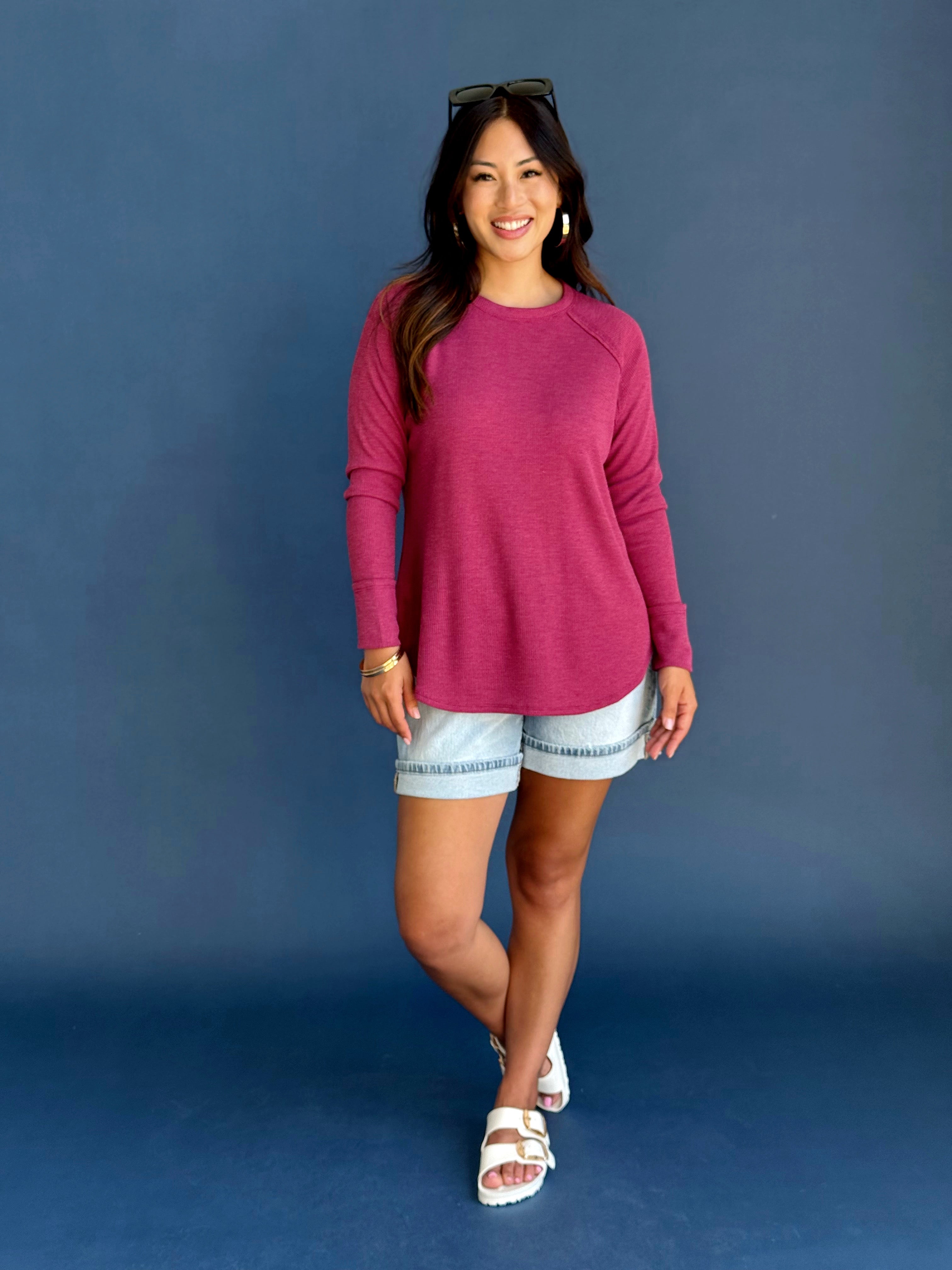 Jamie Top - CABERNET - Storetradenest L/S SHIRT