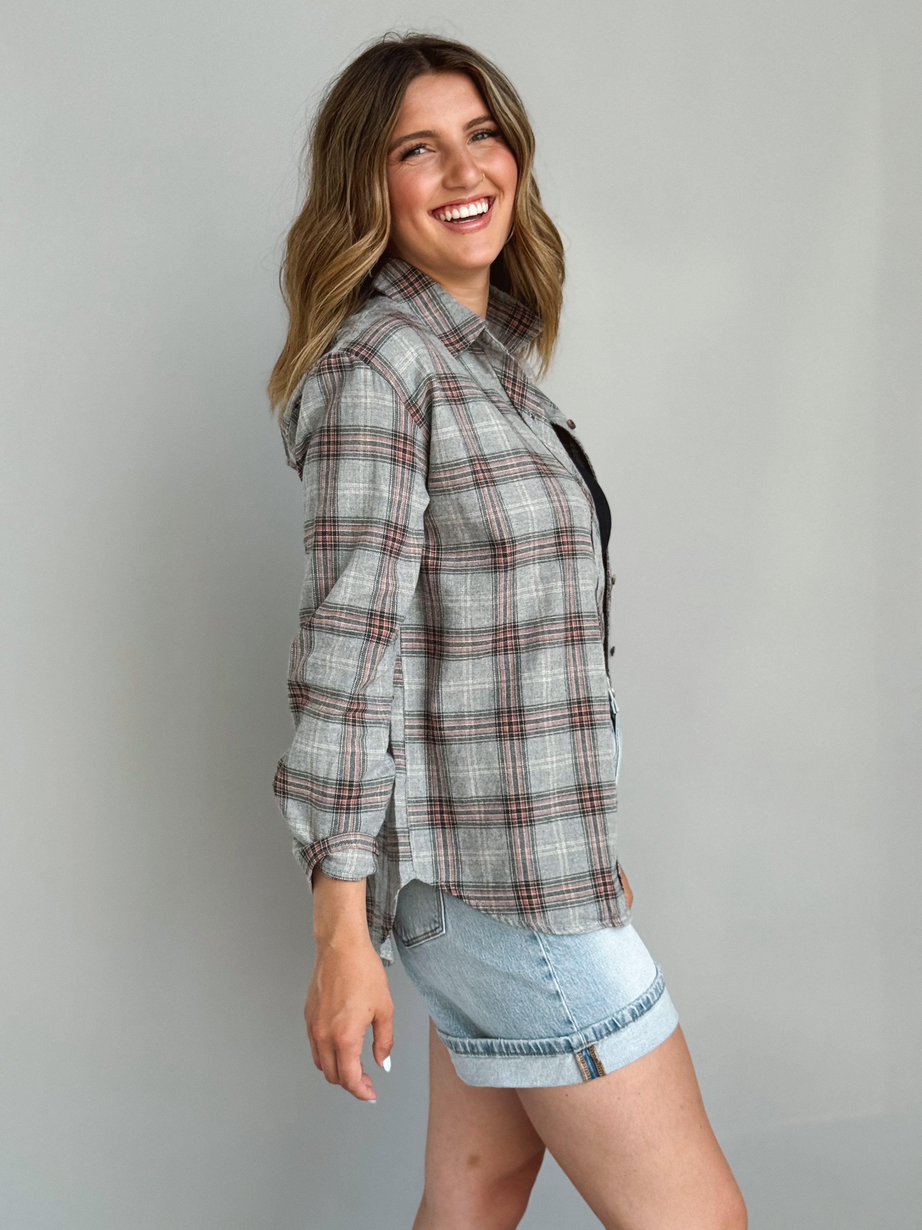 Jesse Flannel - HEATHER GREY - Storetradenest L/S SHIRT