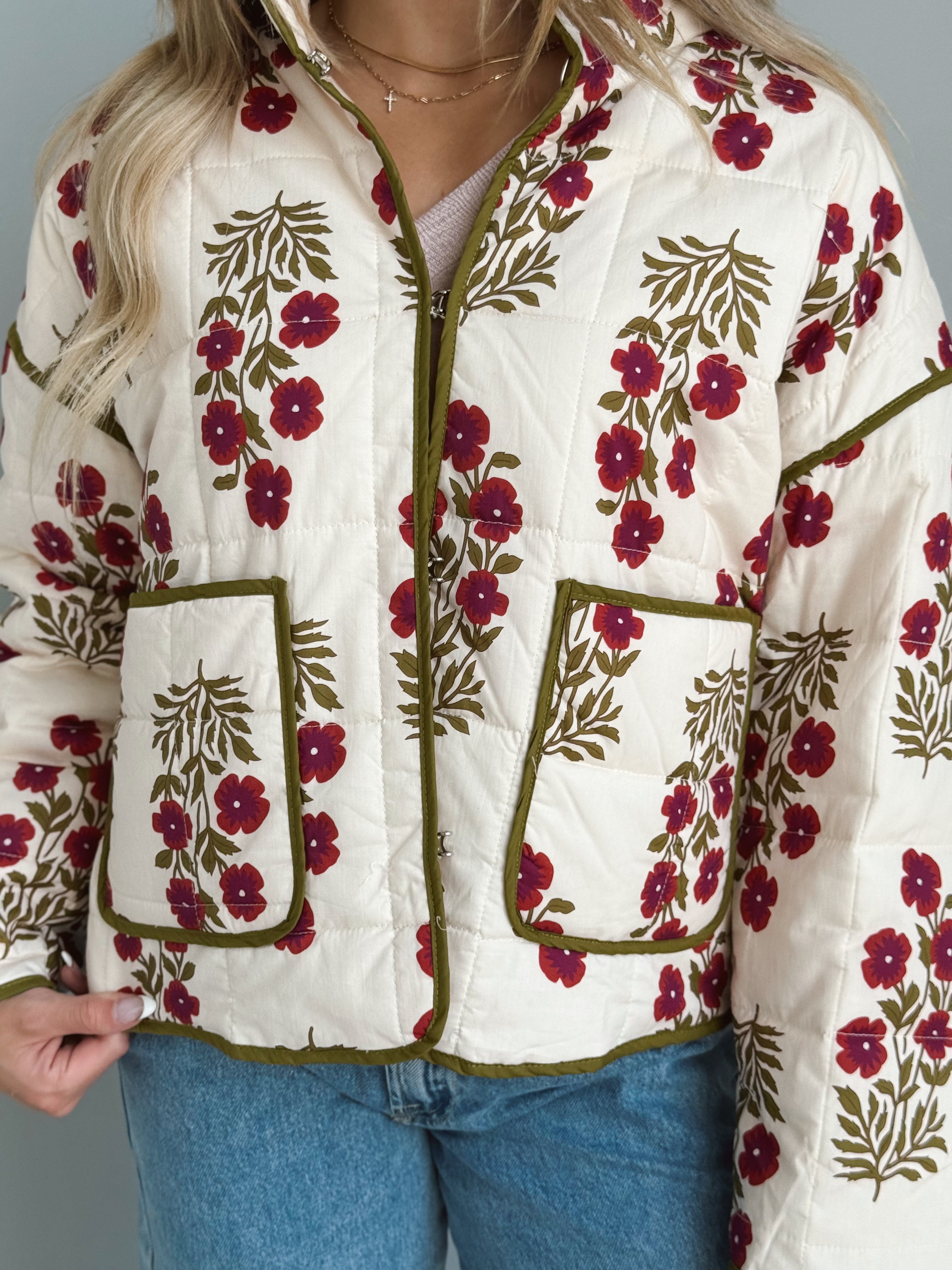 Louise Jacket - RED ECRU - Storetradenest JACKET