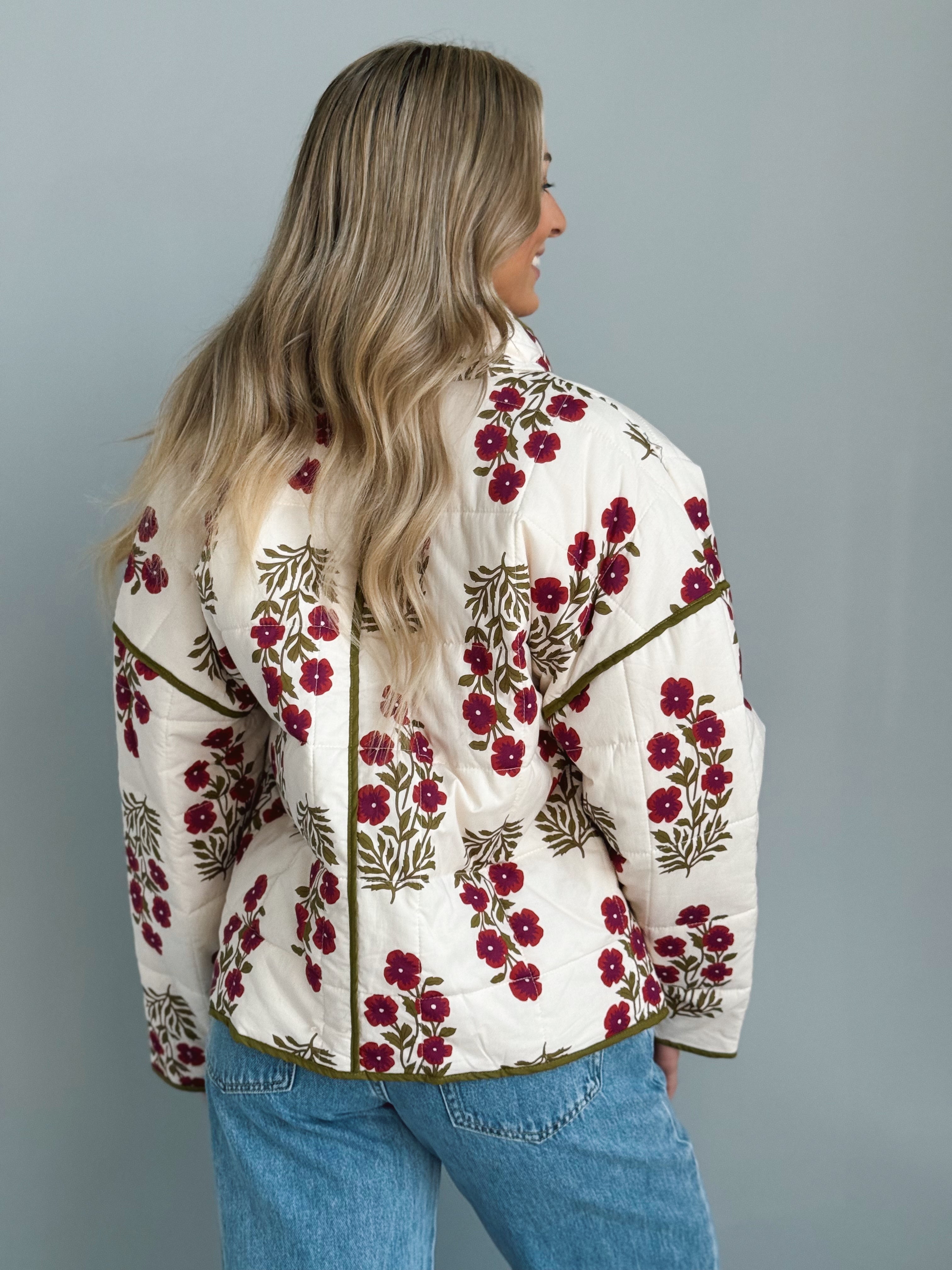 Louise Jacket - RED ECRU - Storetradenest JACKET