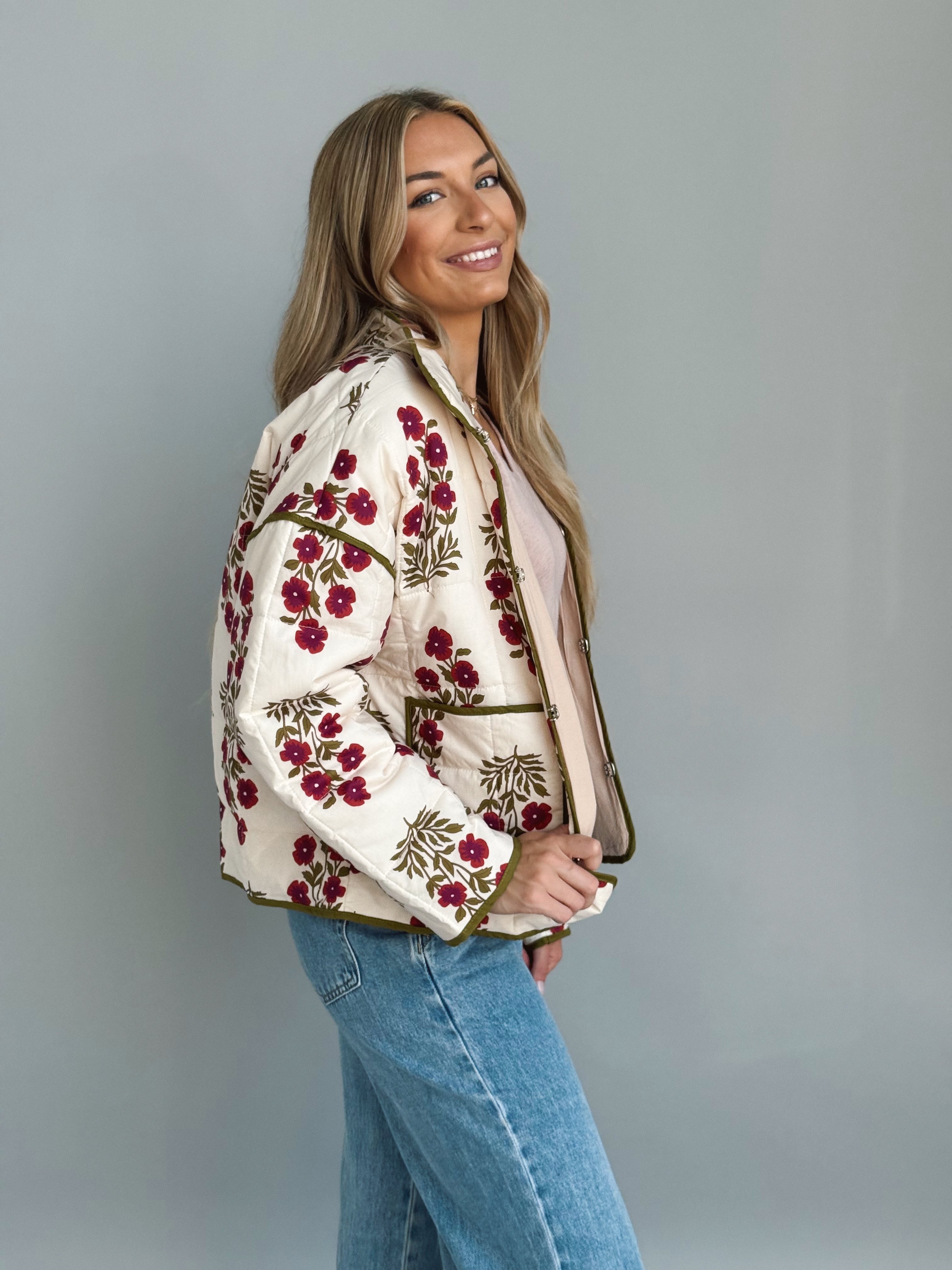 Louise Jacket - RED ECRU - Storetradenest JACKET