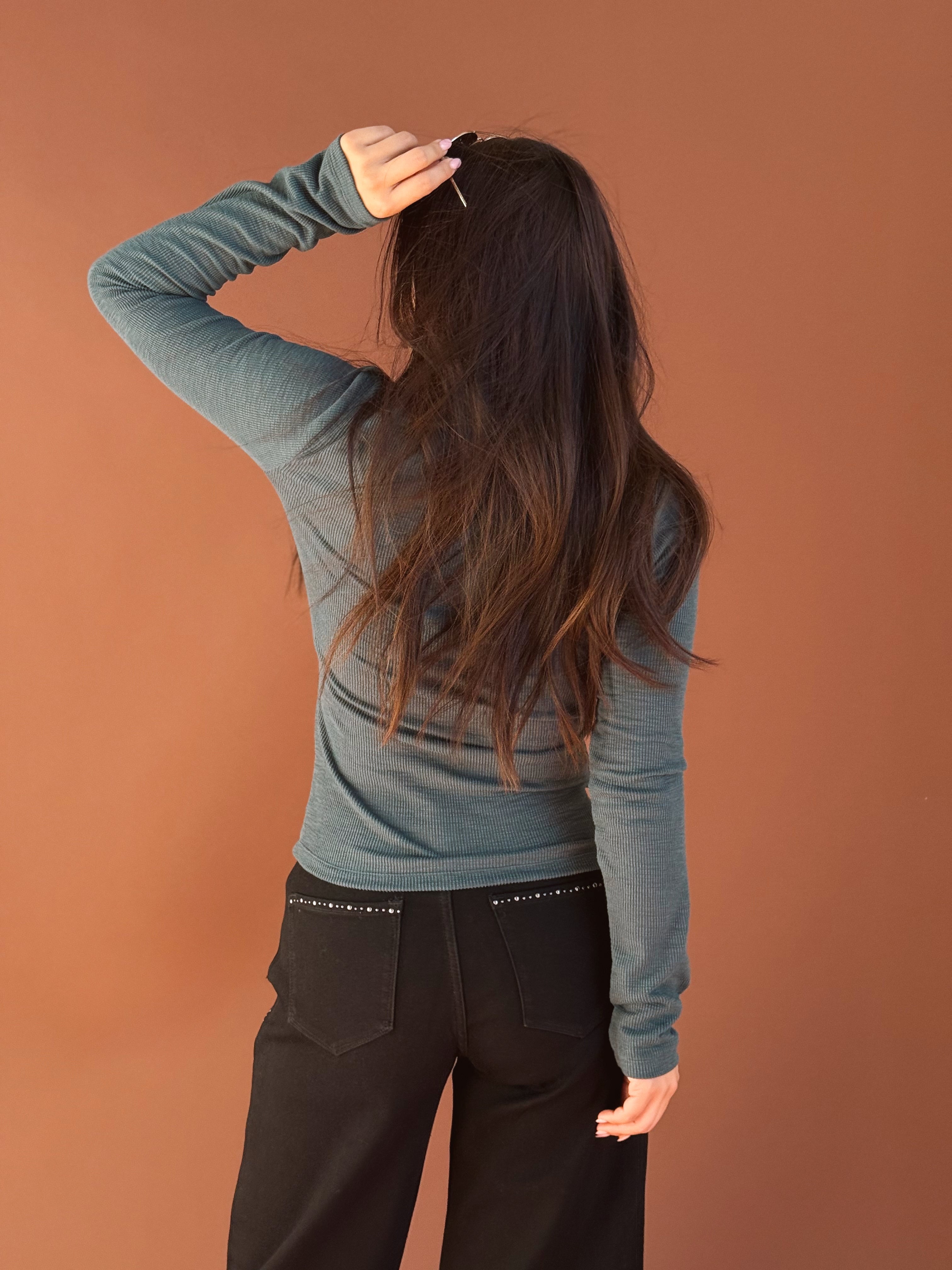 Mara Top - FOREST GREEN - Storetradenest L/S SHIRT