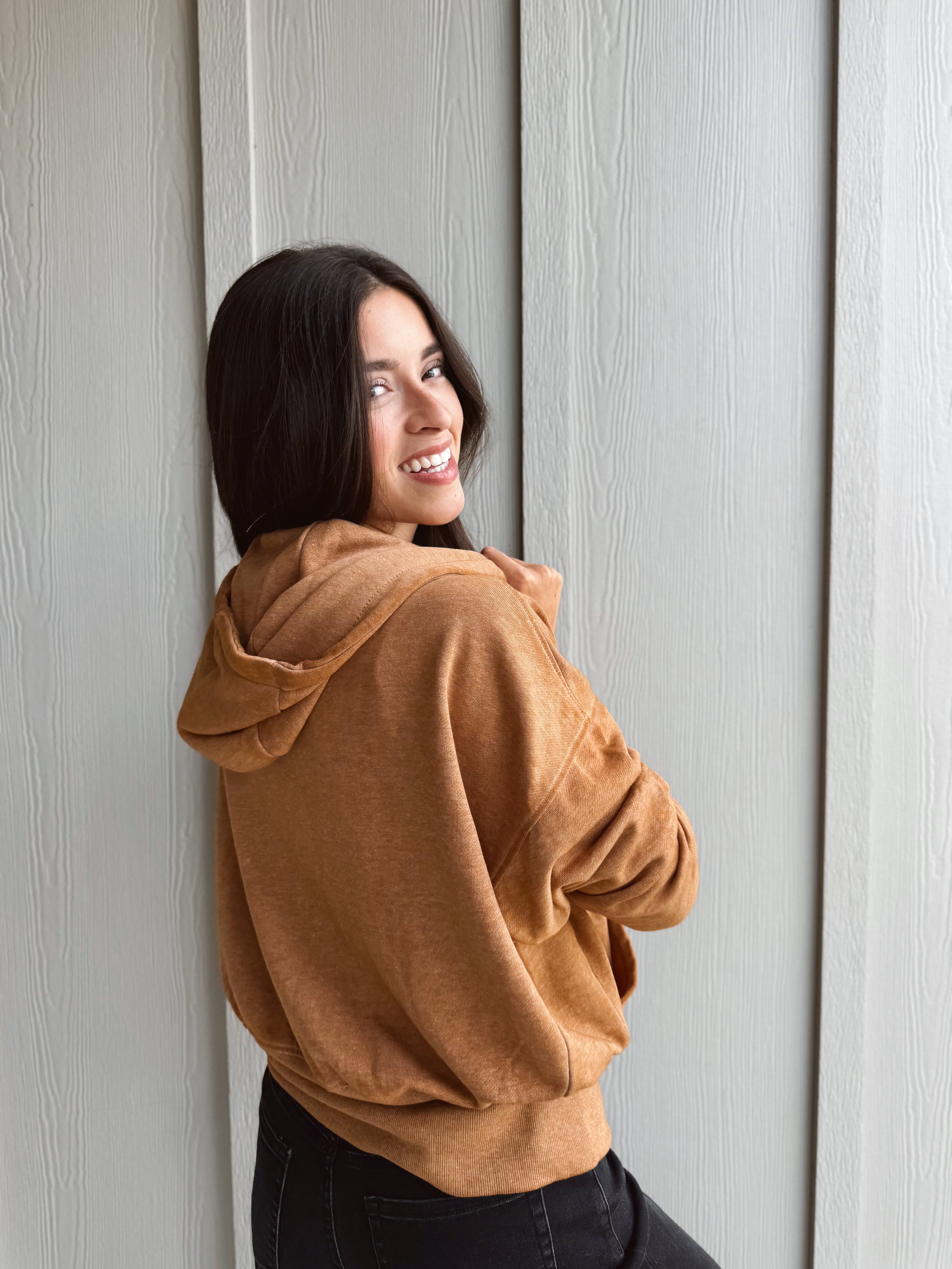 NorthWest Road Trip Zip Up - BURNT AMBER - Storetradenest SWEATSHIRT