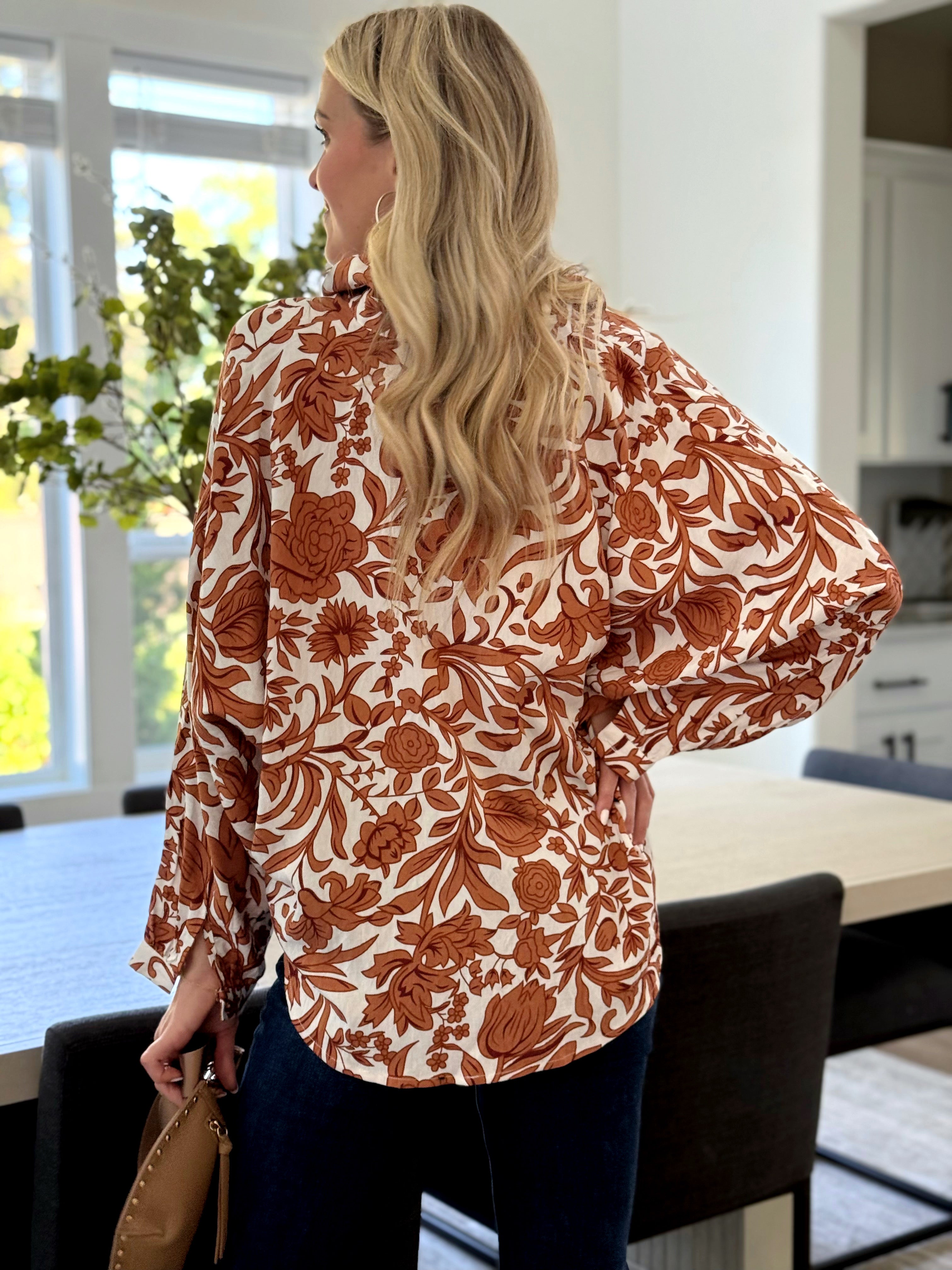 Paula Blouse - MOCHA MOUSSE - Storetradenest BLOUSE