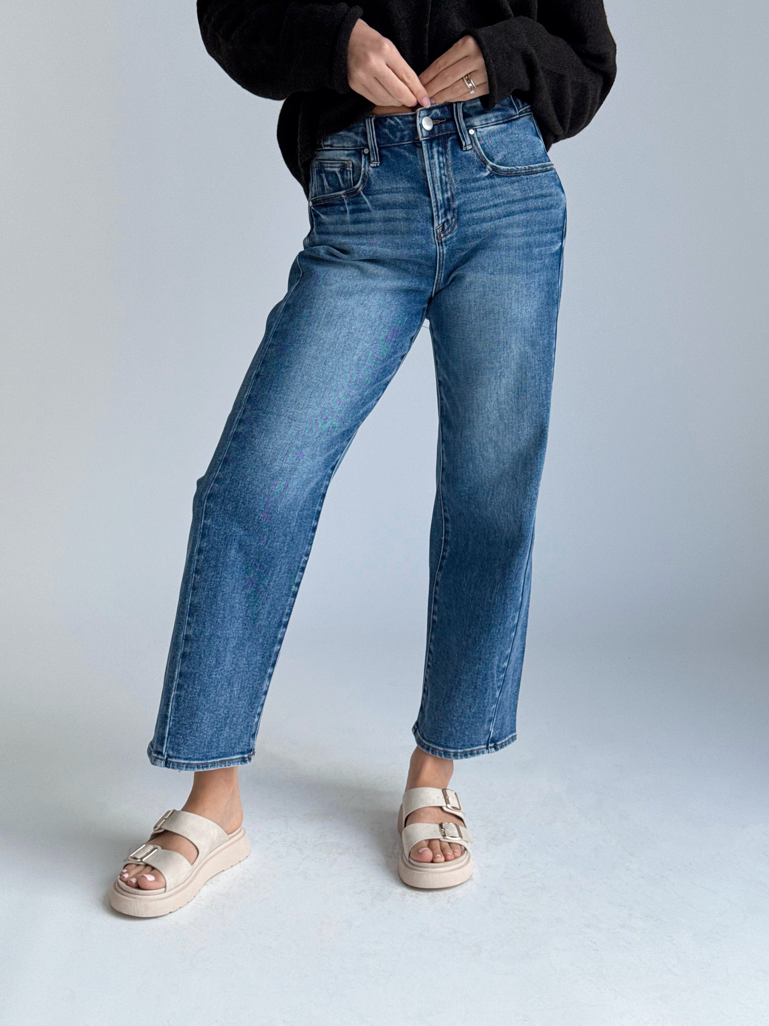 [RISEN] Darby Jean - DARK - Storetradenest BARREL JEAN