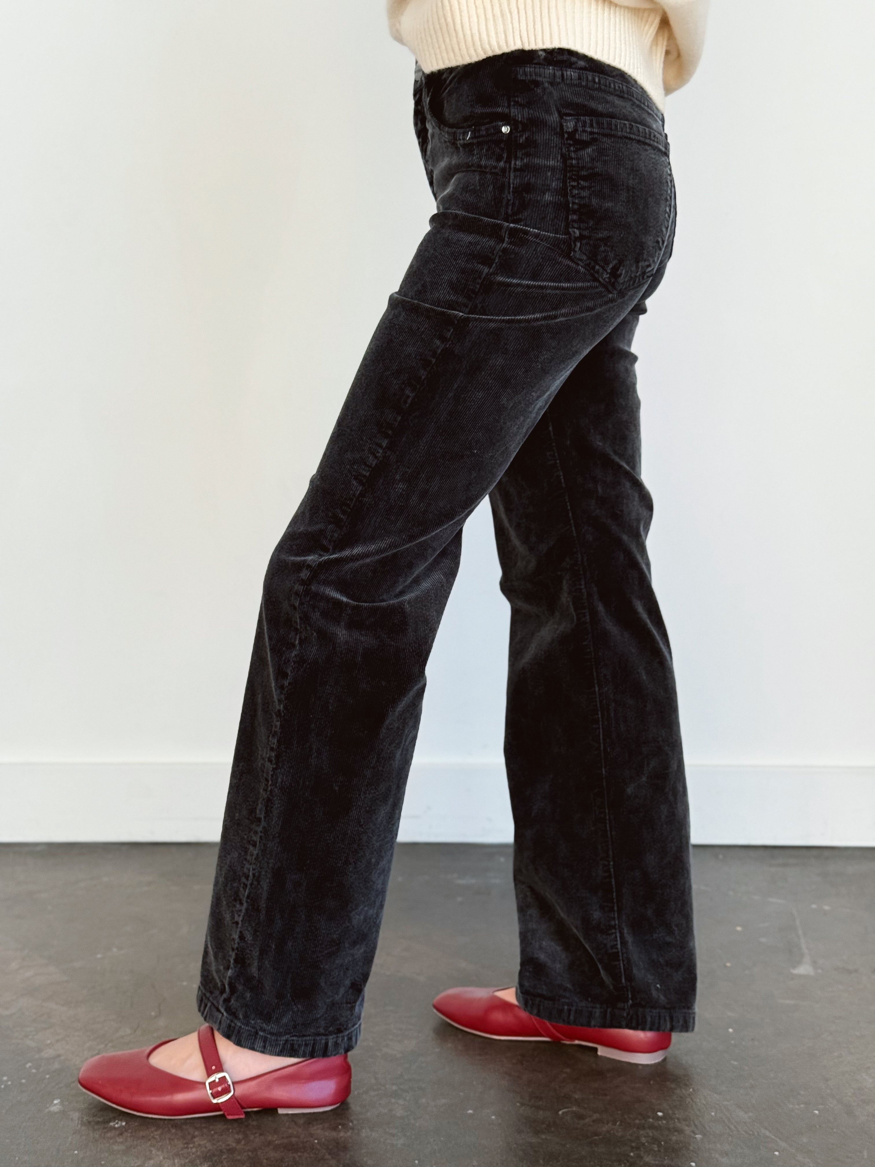 [RISEN] Megan Corduroy Jean - MIDNIGHT - Storetradenest Straight Leg