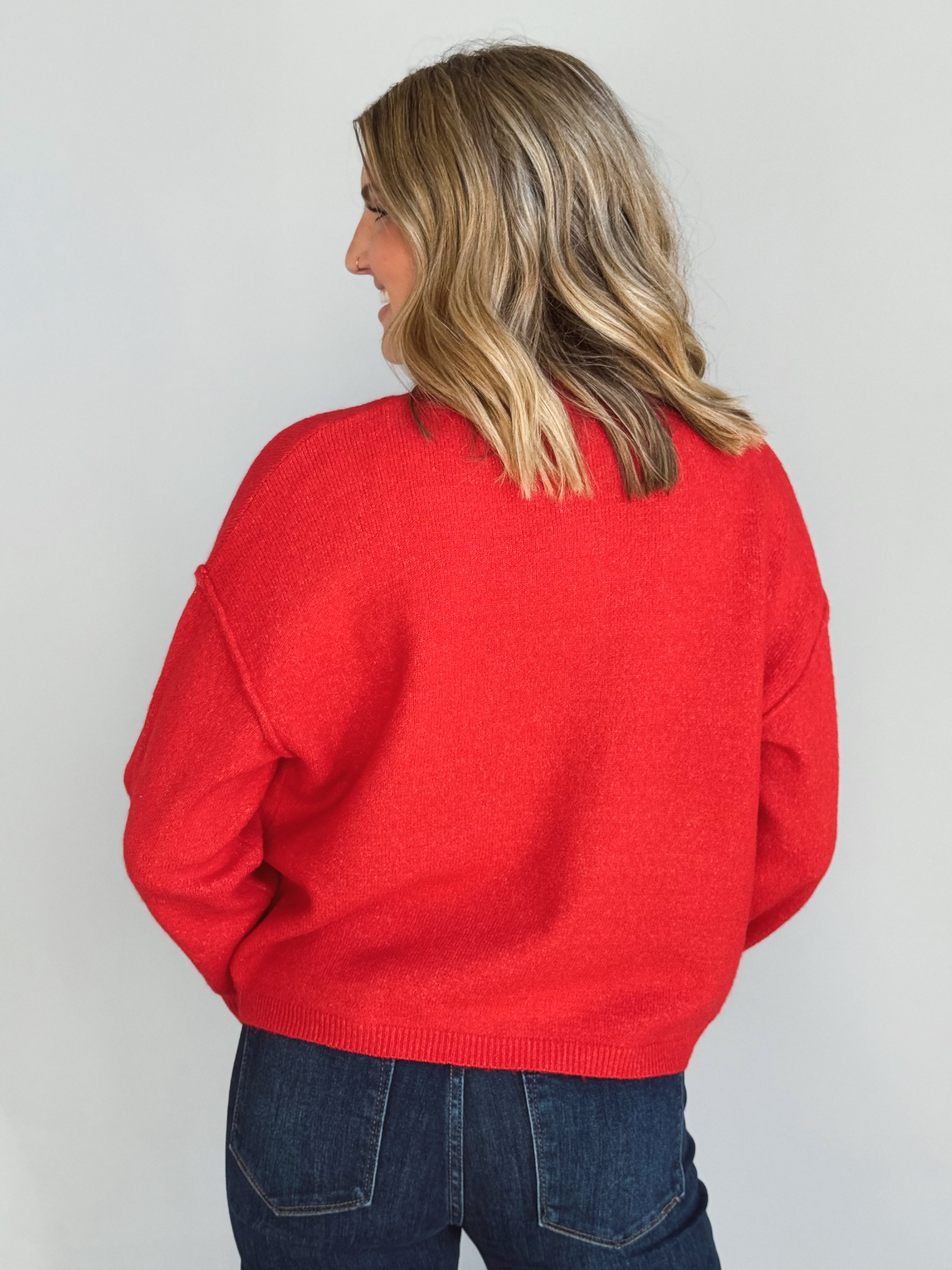 Salem Cardigan - RED - Storetradenest Cardigan