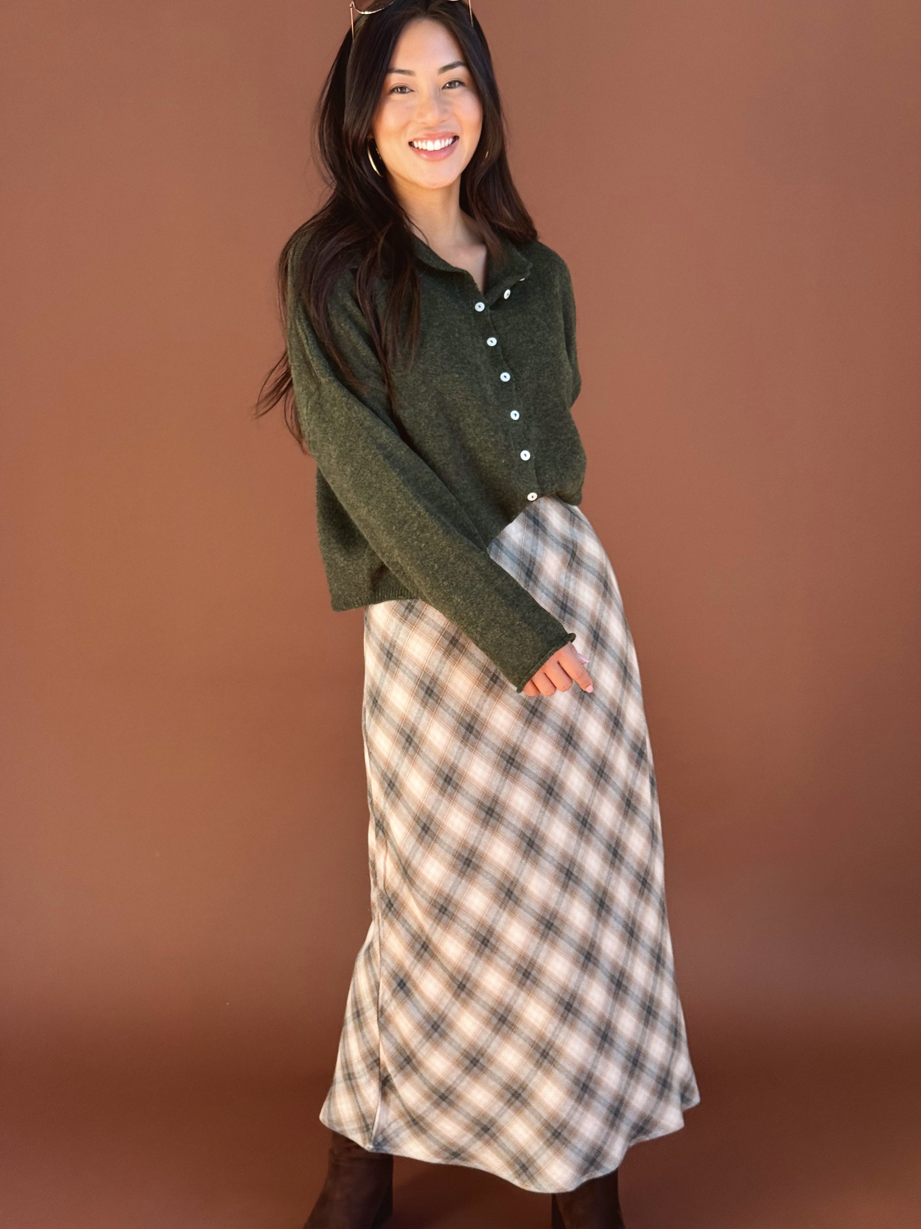 Simone Cardigan - HUNTER GREEN - Storetradenest Cardigan