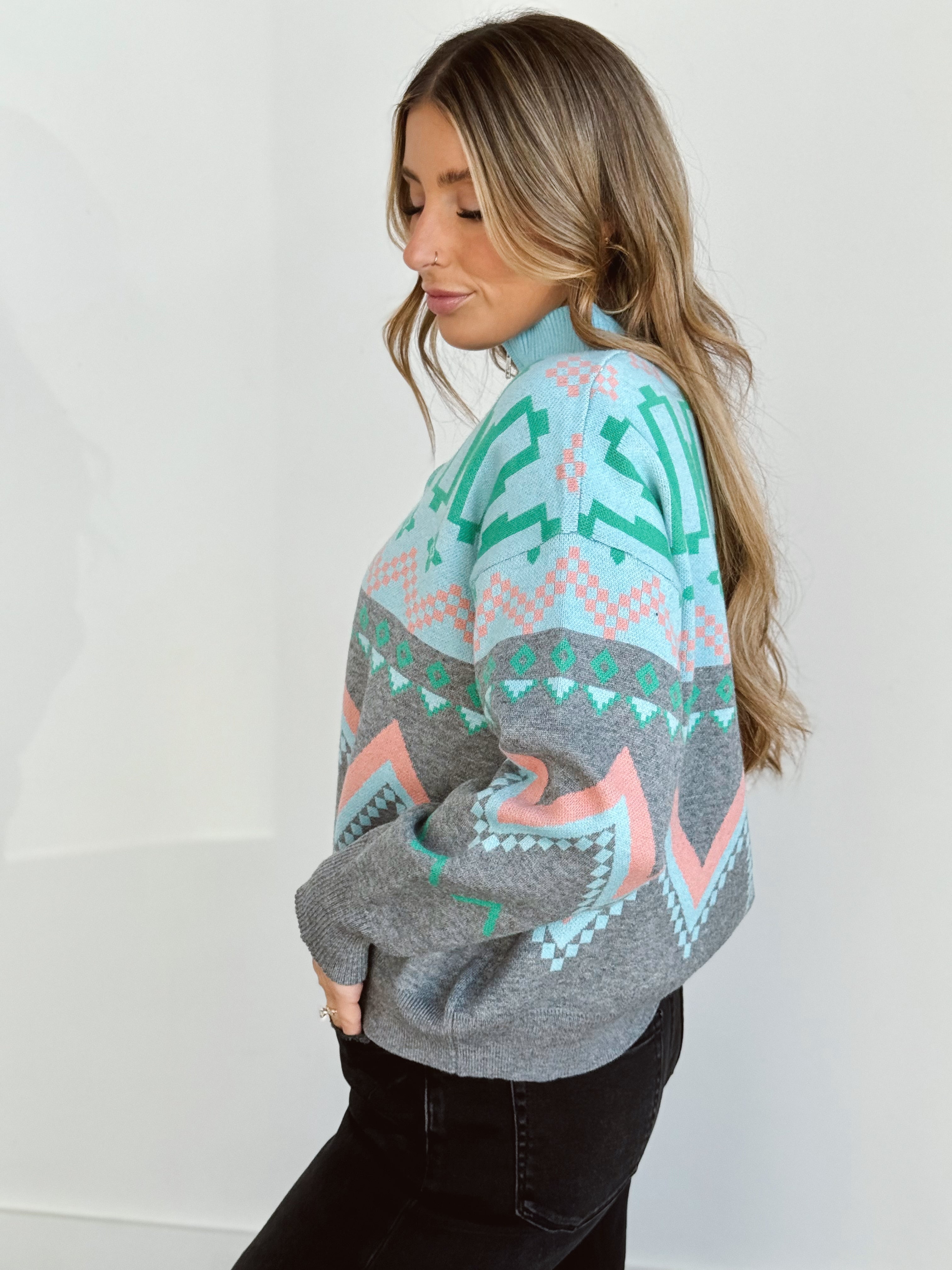 Slalom Pullover Sweater - HEATHER GREY - Storetradenest SWEATER