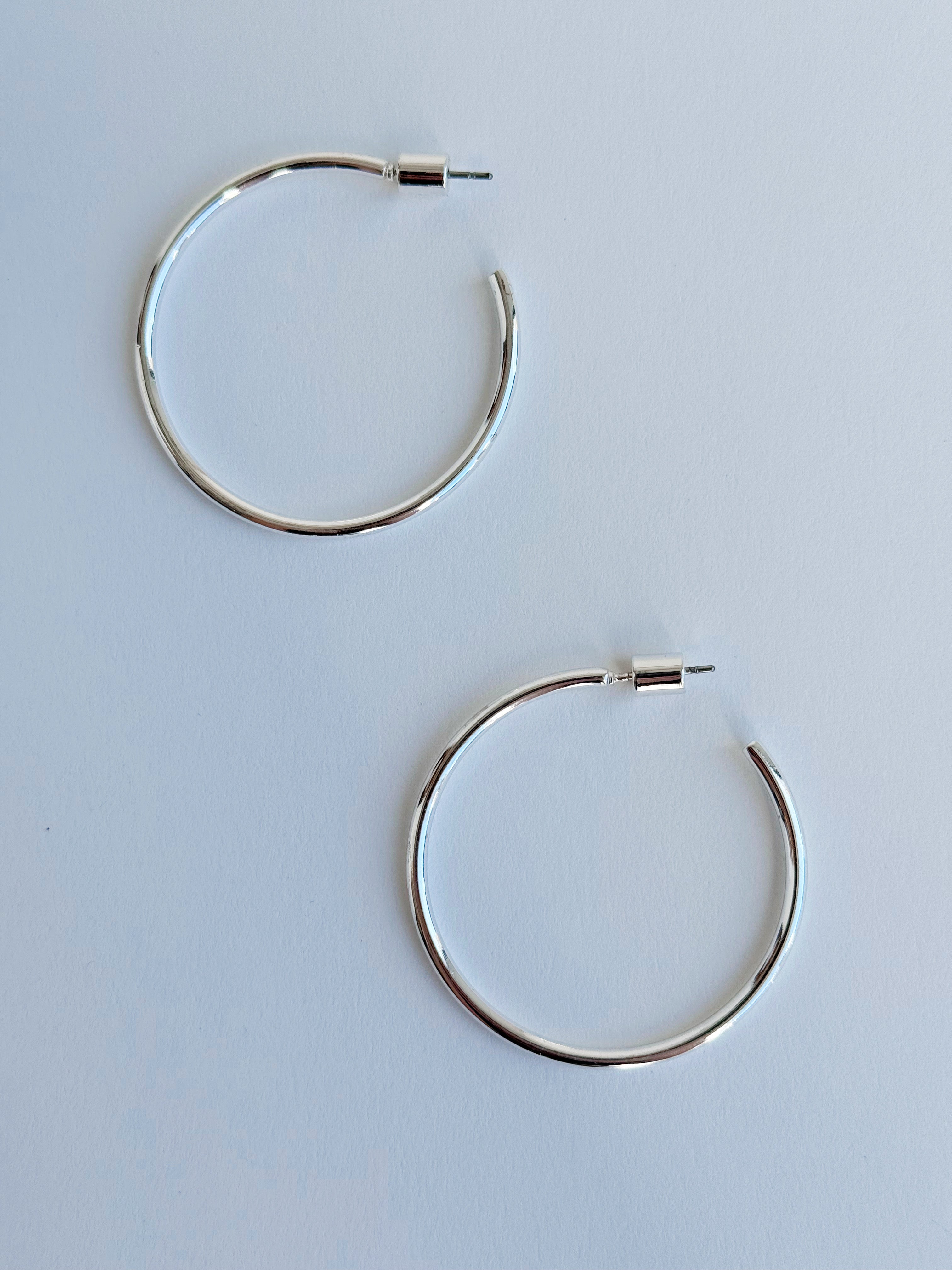 Syracuse Hoops - SILVER - Storetradenest EARRINGS