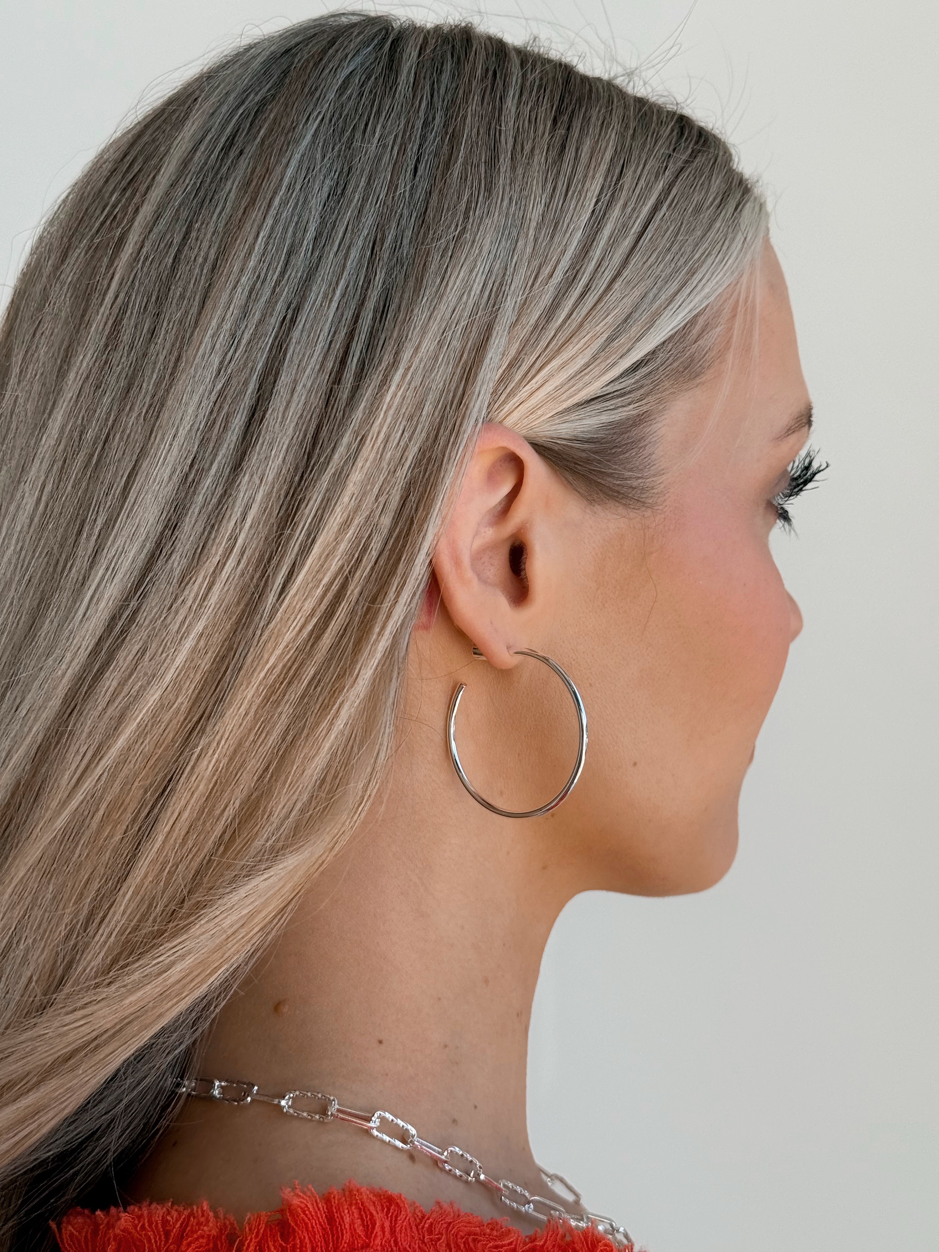 Syracuse Hoops - SILVER - Storetradenest EARRINGS