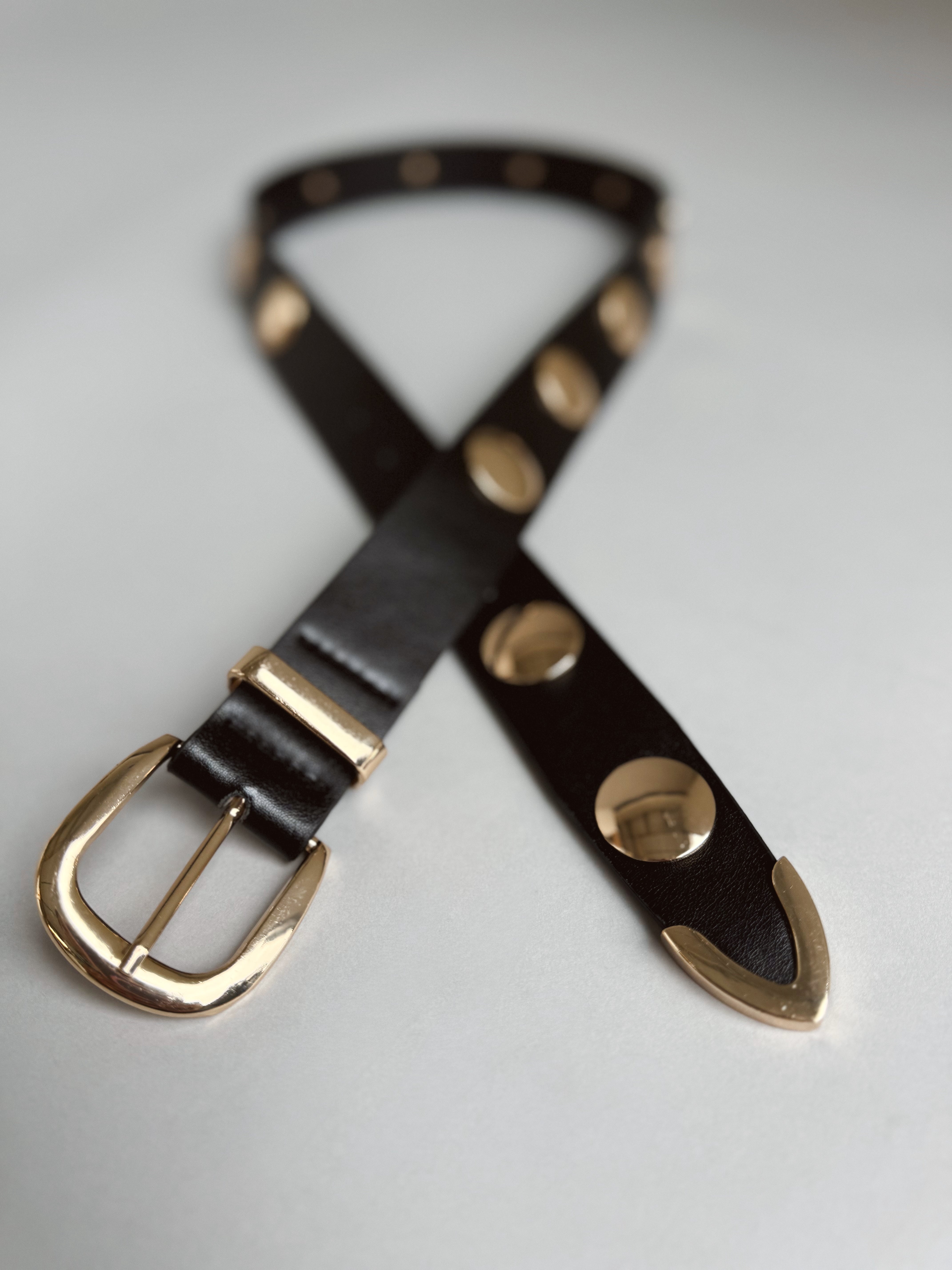 The Daily Grind Studded Belt - GOLD - Storetradenest Belts