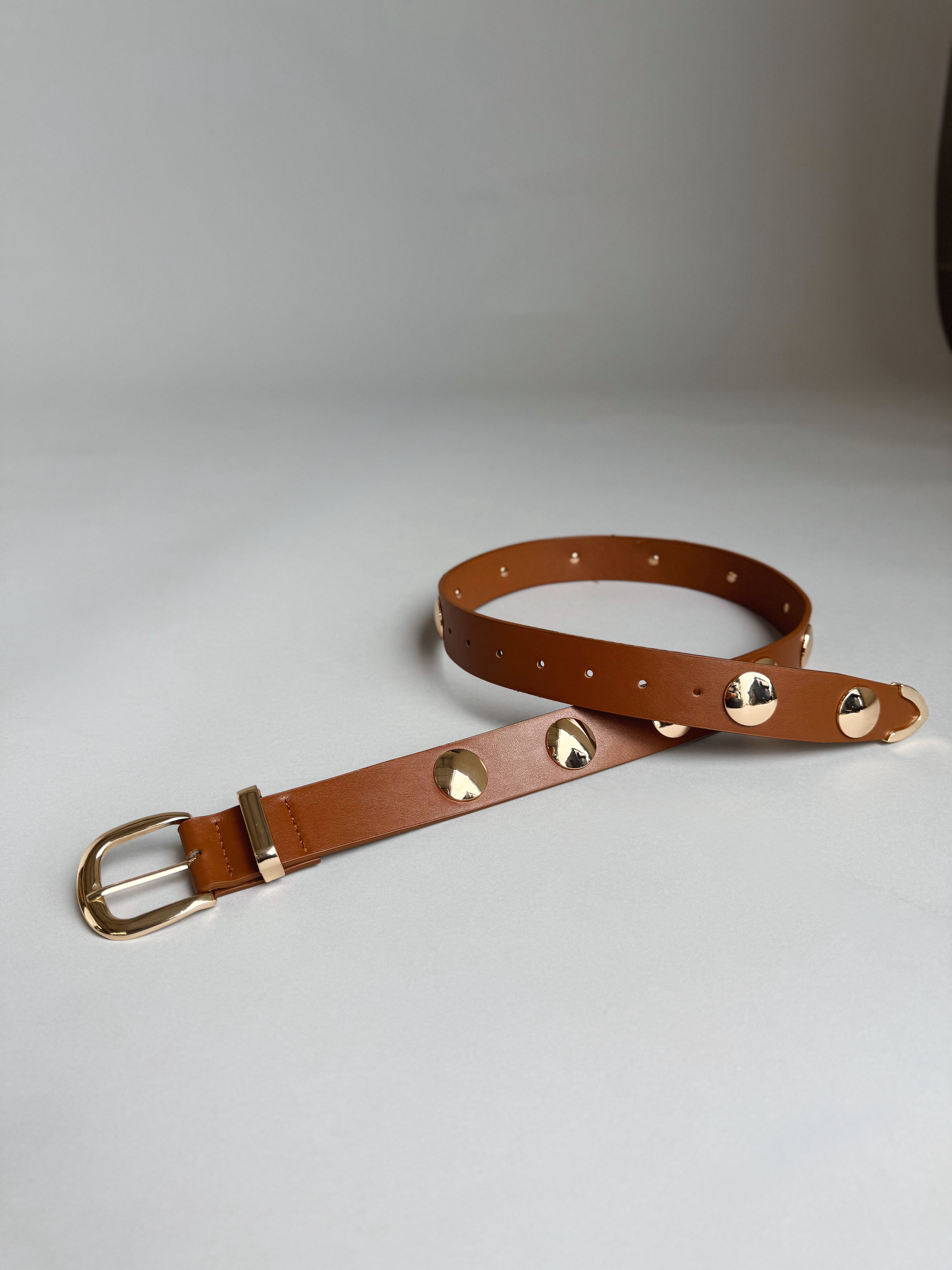 The Daily Grind Studded Belt - GOLD - Storetradenest Belts