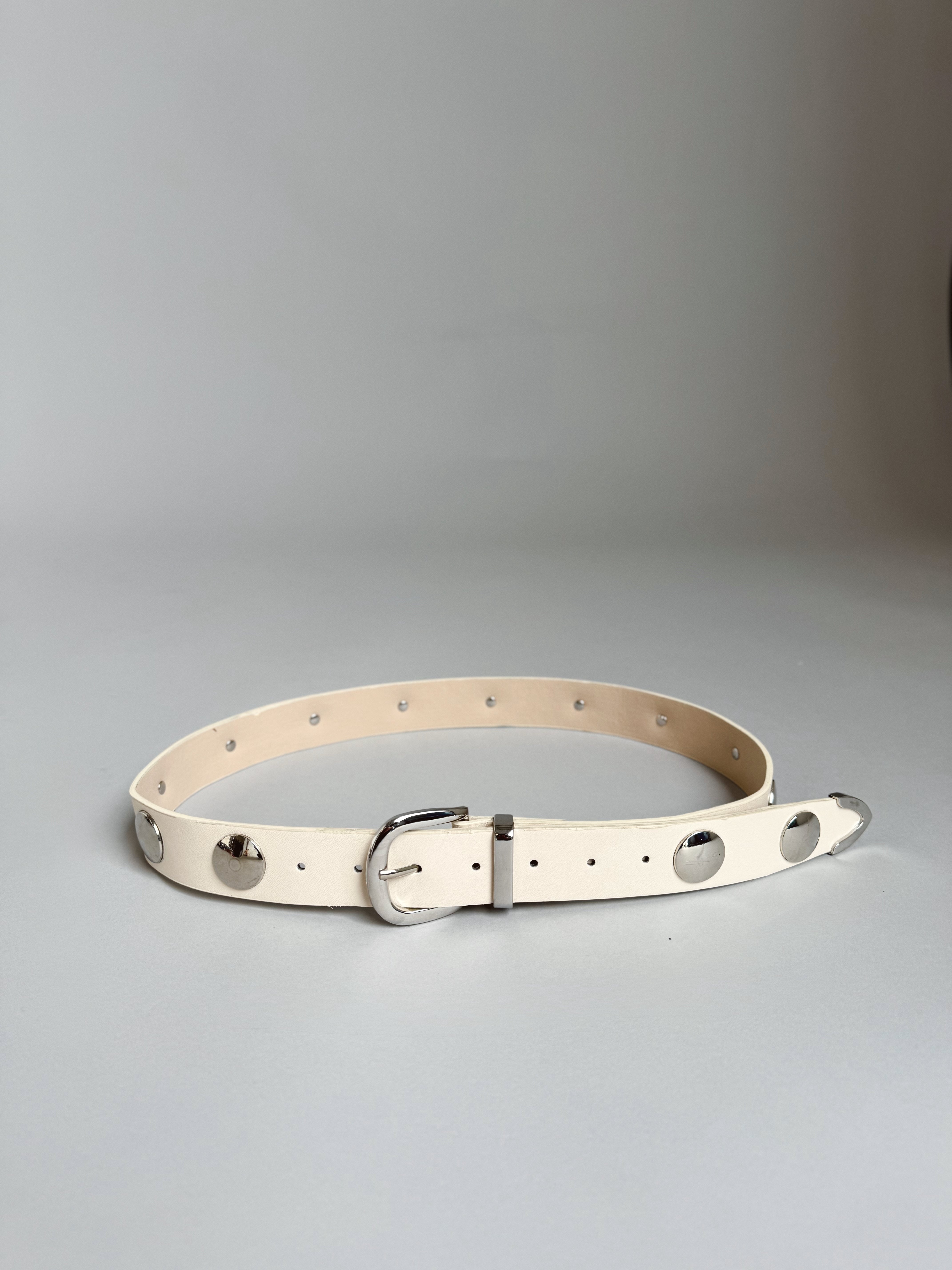 The Daily Grind Studded Belt - SILVER - Storetradenest Belts