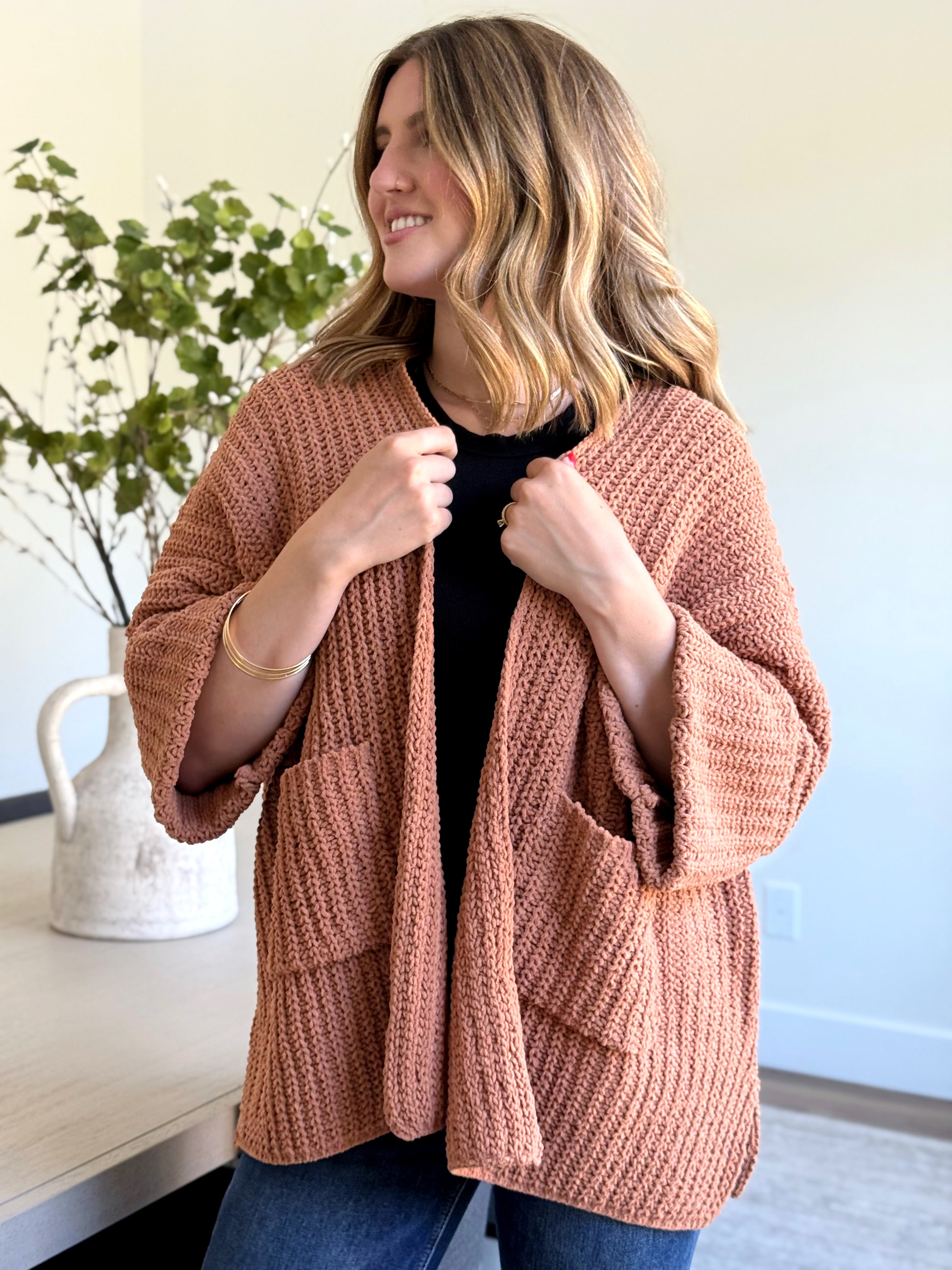 When She Dances Cardigan - DEEP CAMEL - Storetradenest Cardigan