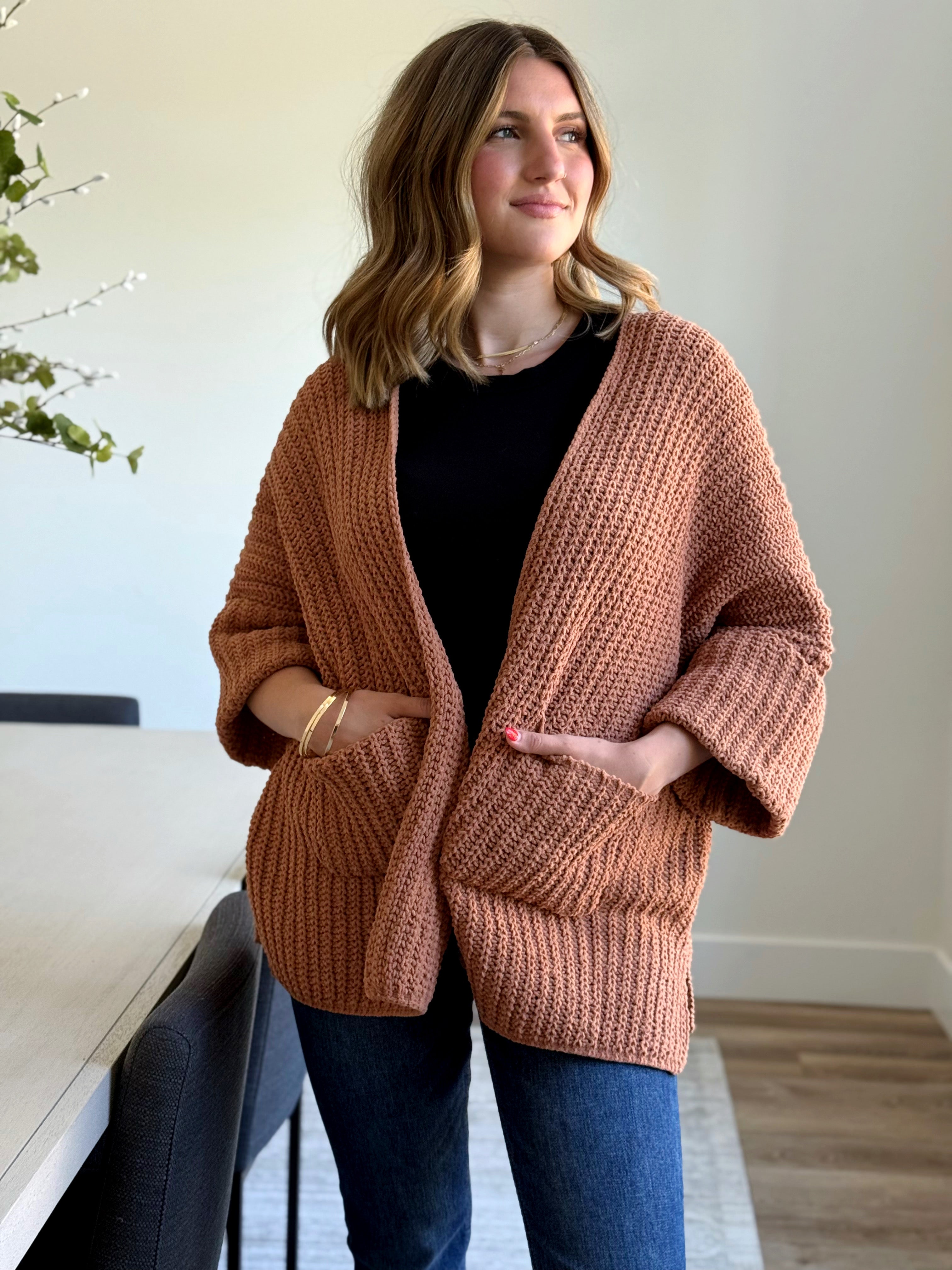 When She Dances Cardigan - DEEP CAMEL - Storetradenest Cardigan