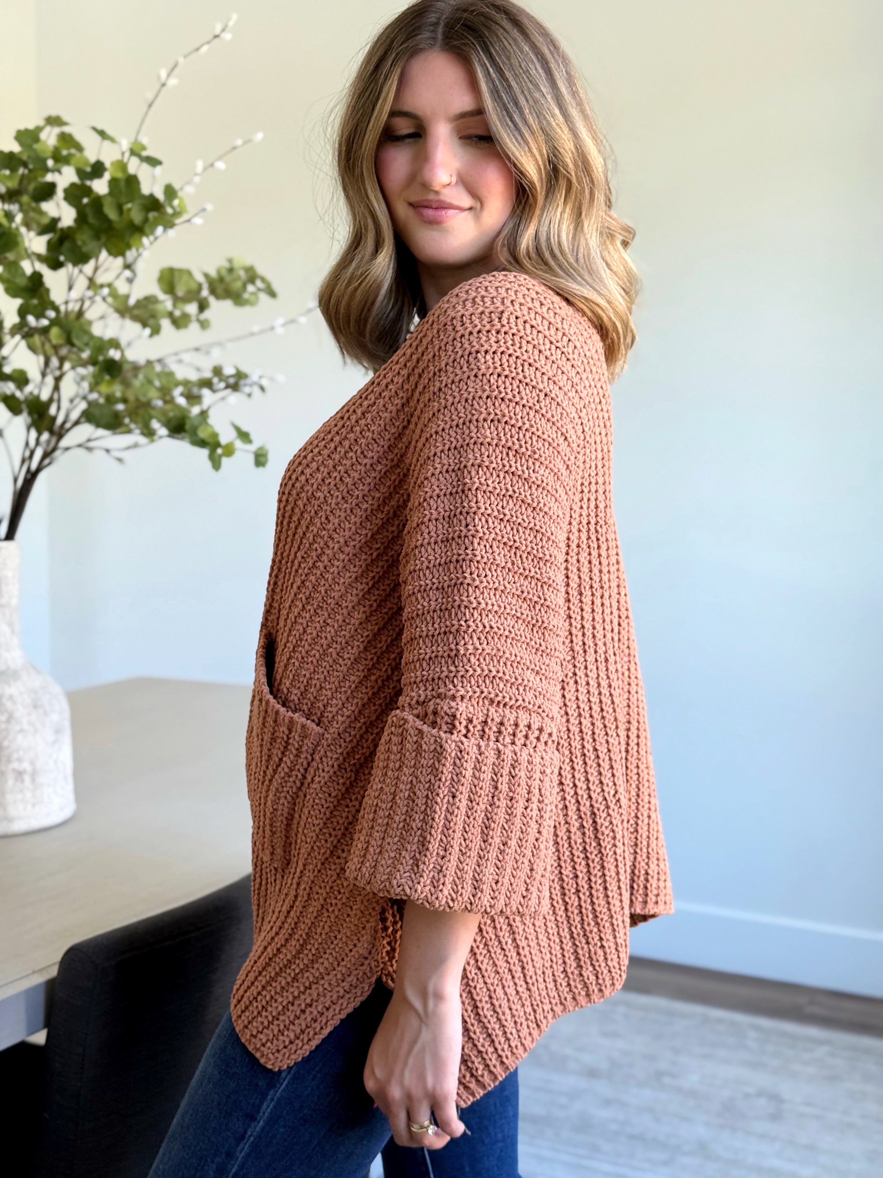 When She Dances Cardigan - DEEP CAMEL - Storetradenest Cardigan